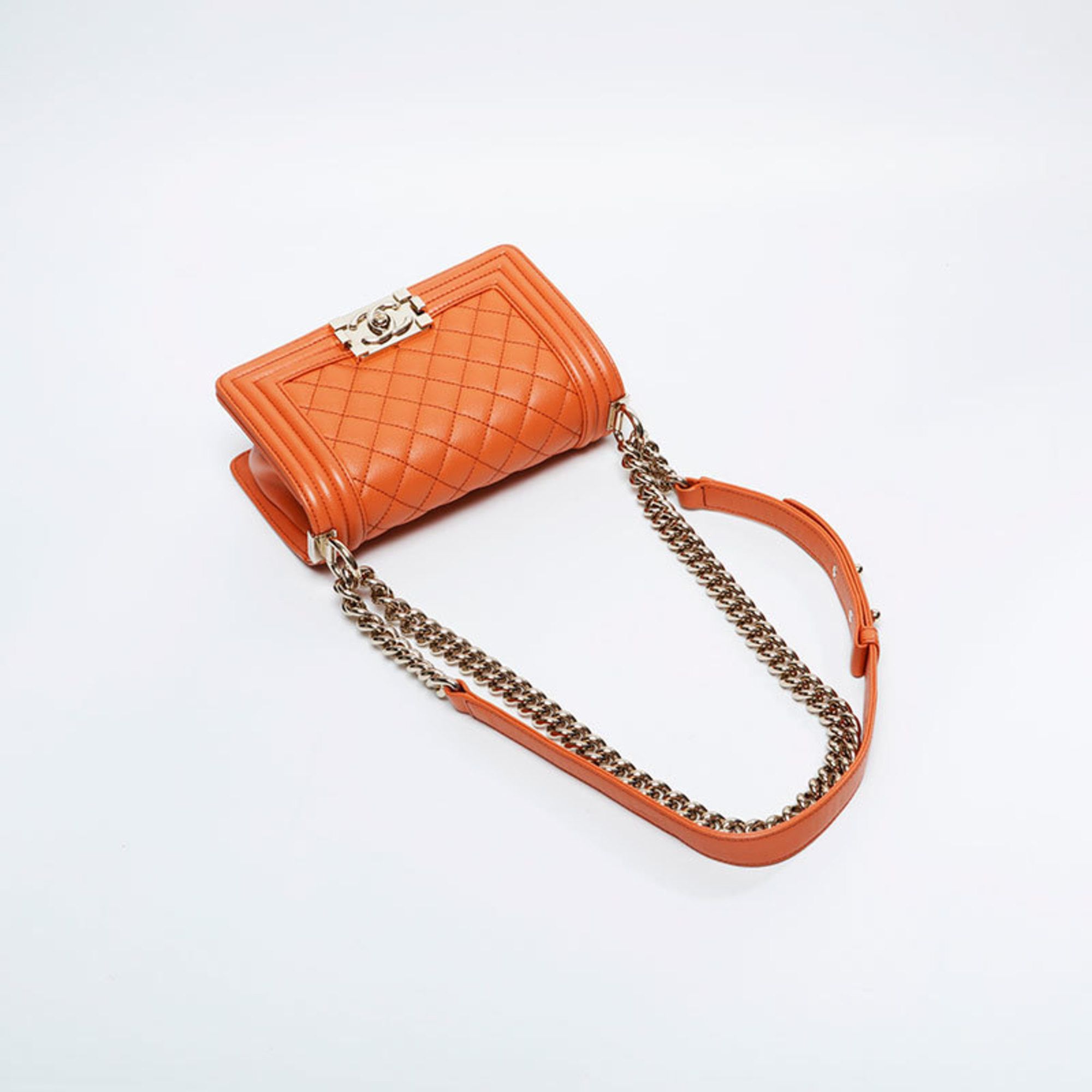 Chanel CHANEL Mini Caviar Boy Shoulder Bag, Orange, WS20913 Size ONE SIZE - 9 Thumbnail