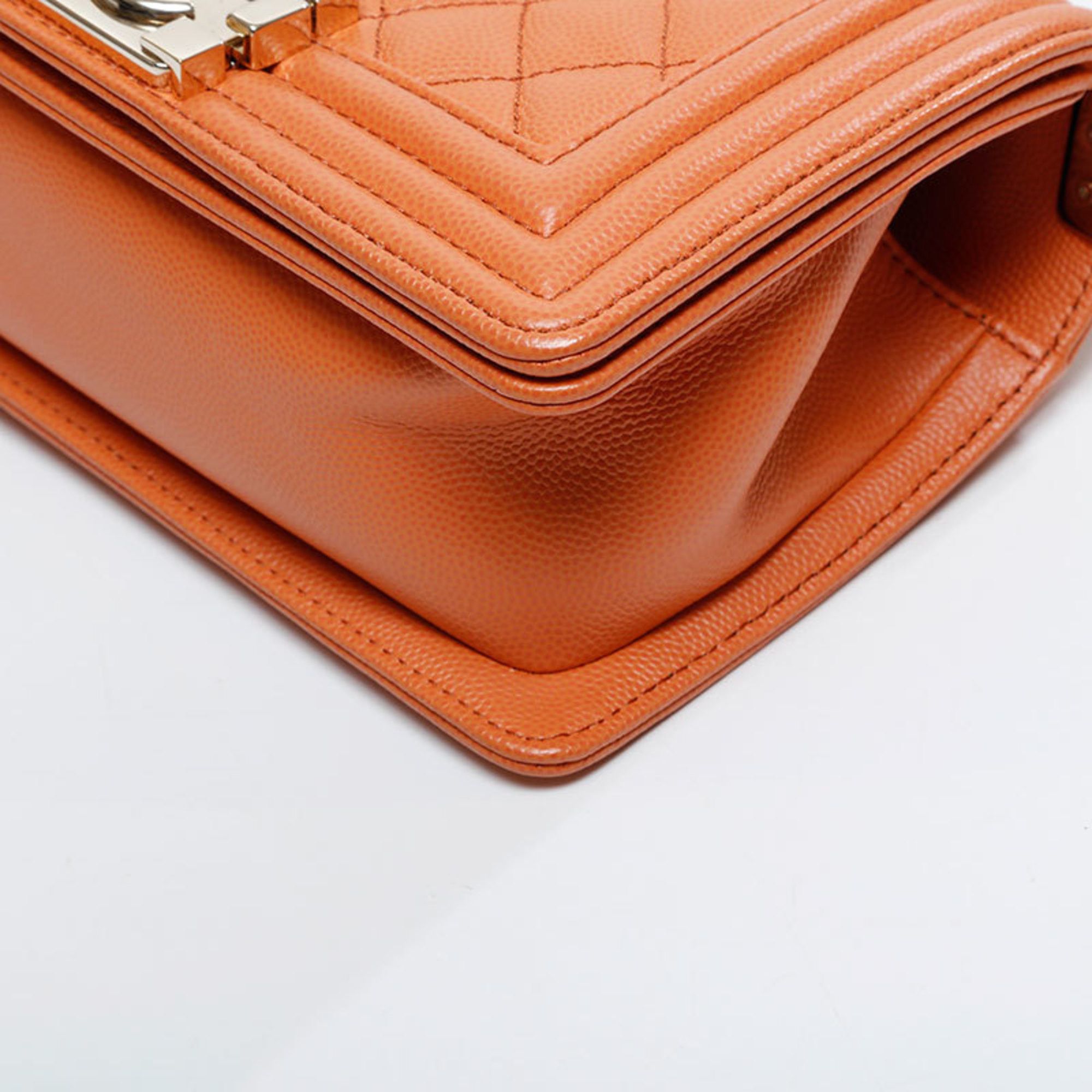 Chanel CHANEL Mini Caviar Boy Shoulder Bag, Orange, WS20913 Size ONE SIZE - 6 Thumbnail