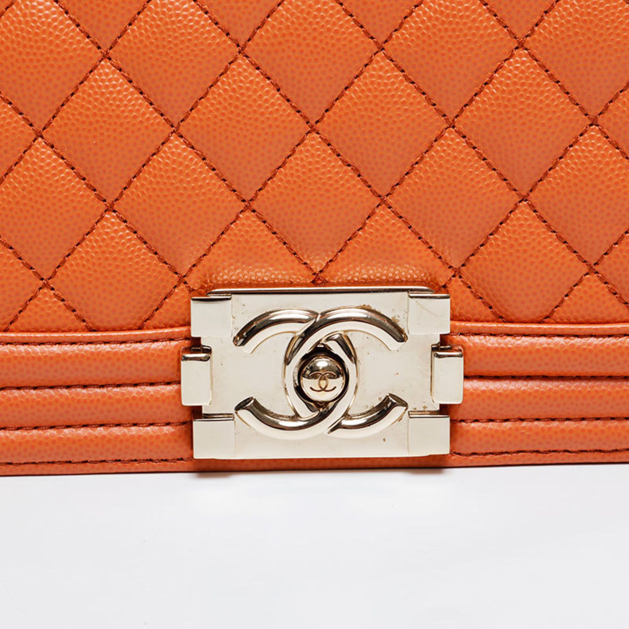 Chanel CHANEL Mini Caviar Boy Shoulder Bag, Orange, WS20913 Size ONE SIZE - 8 Thumbnail