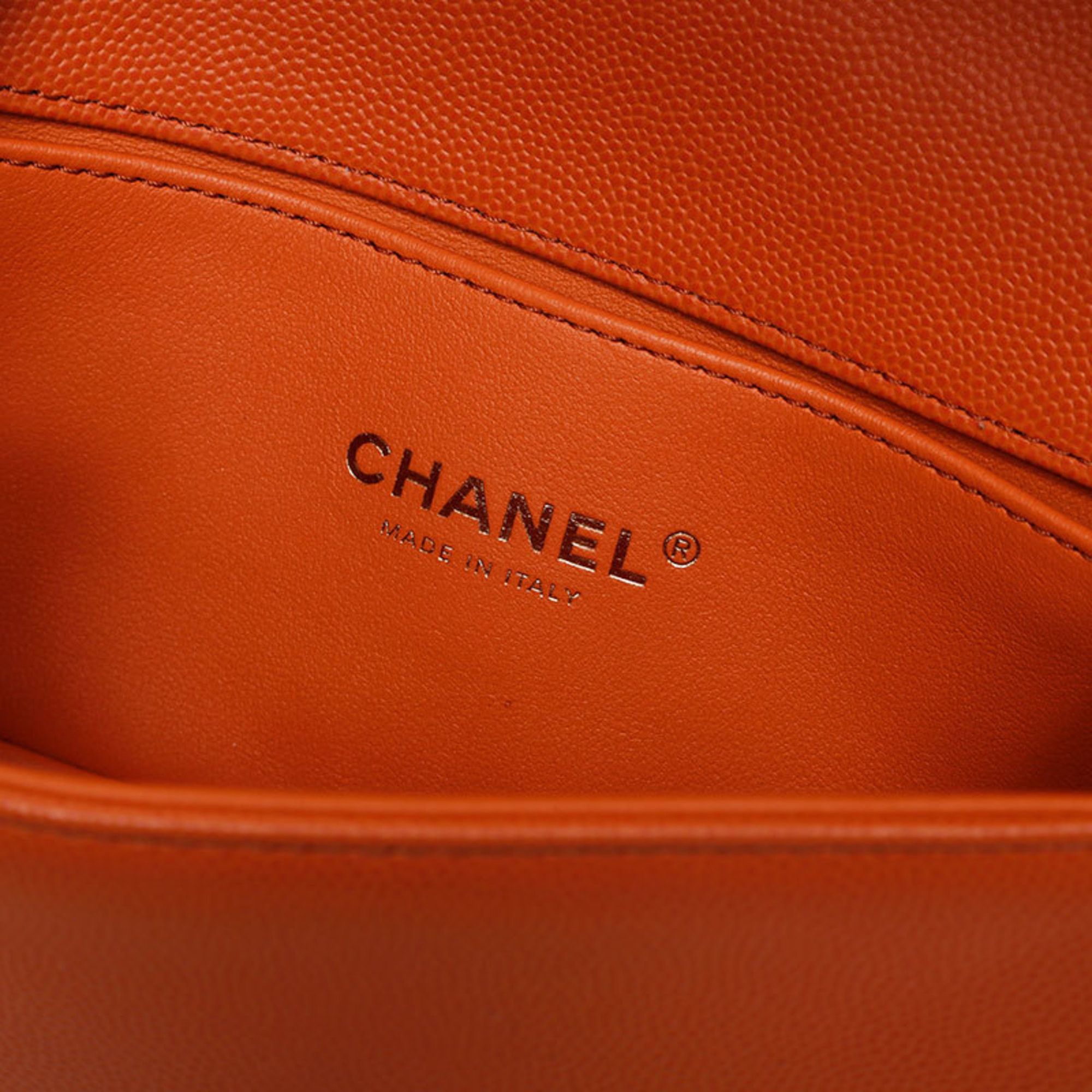 Chanel CHANEL Mini Caviar Boy Shoulder Bag, Orange, WS20913 Size ONE SIZE - 11 Thumbnail