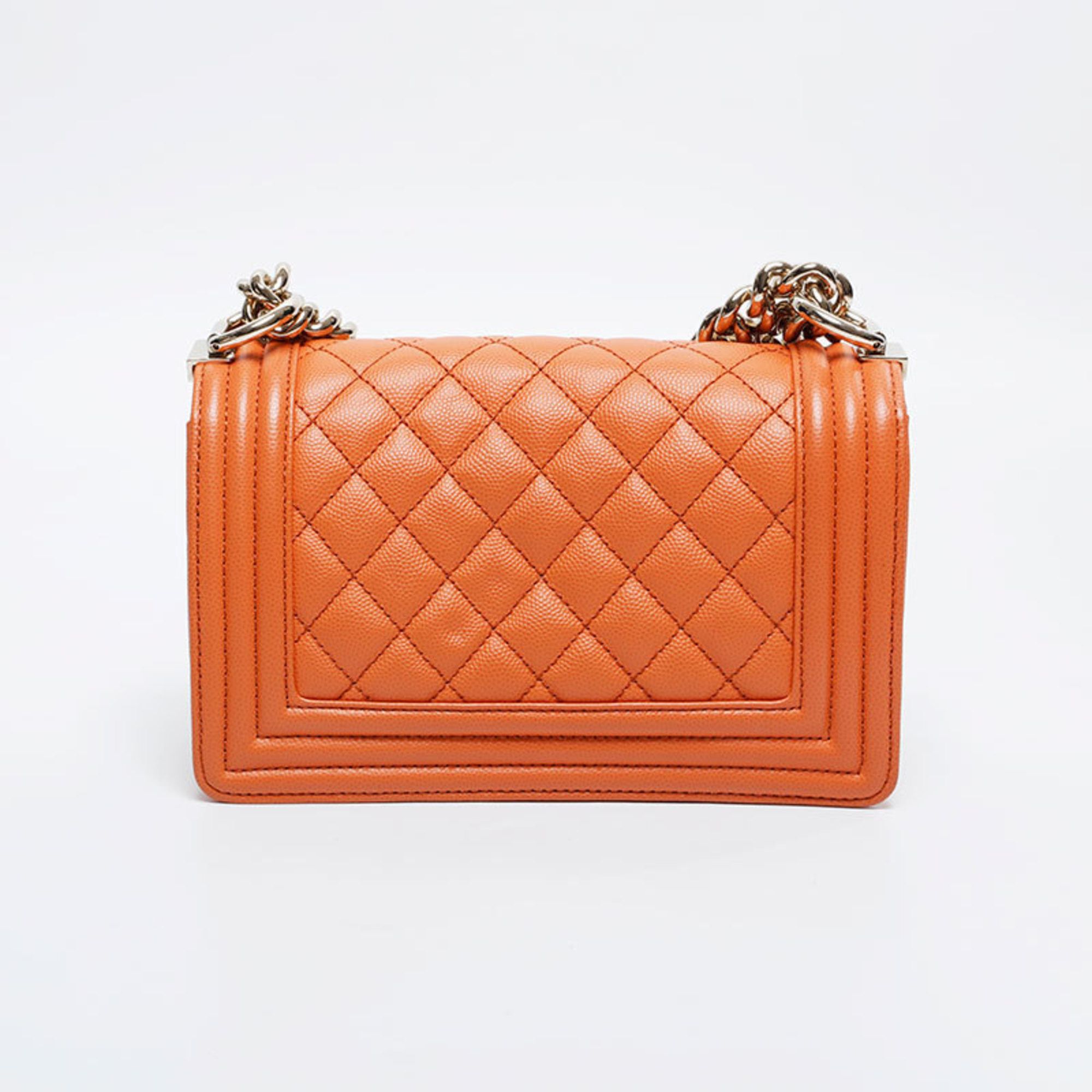 Chanel CHANEL Mini Caviar Boy Shoulder Bag, Orange, WS20913 Size ONE SIZE - 2 Thumbnail