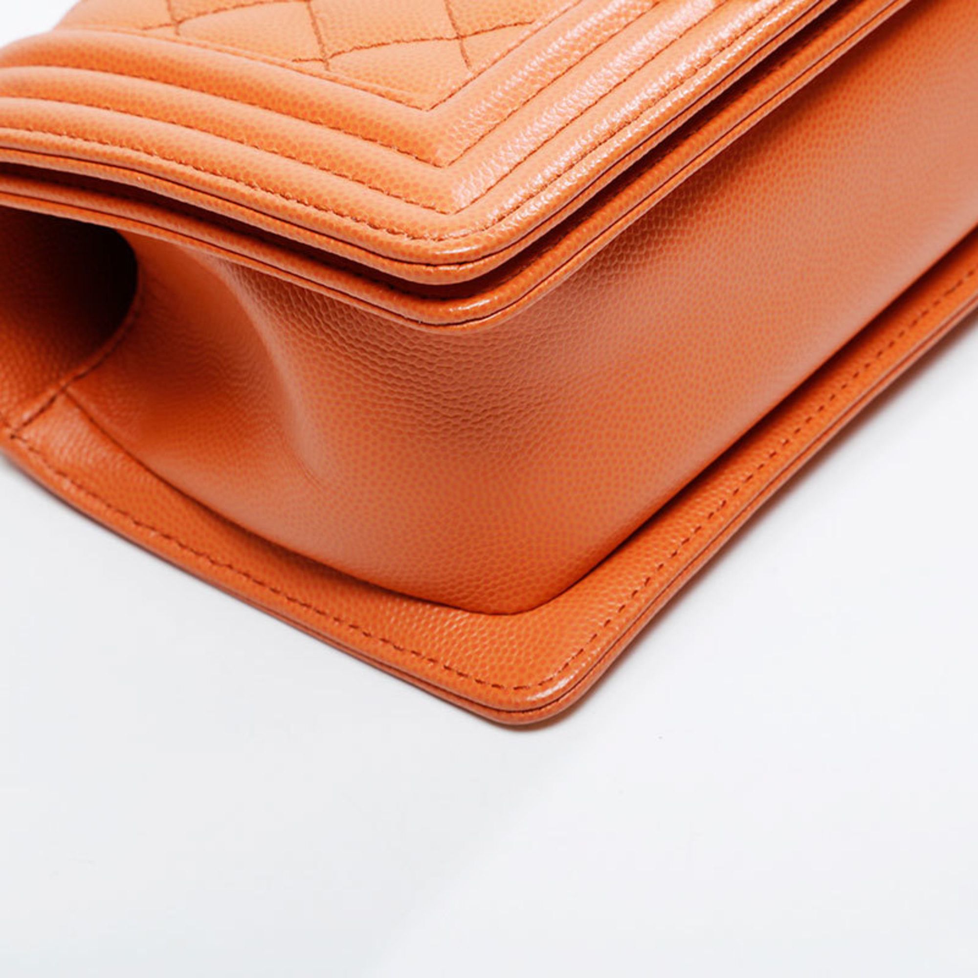 Chanel CHANEL Mini Caviar Boy Shoulder Bag, Orange, WS20913 Size ONE SIZE - 5 Thumbnail