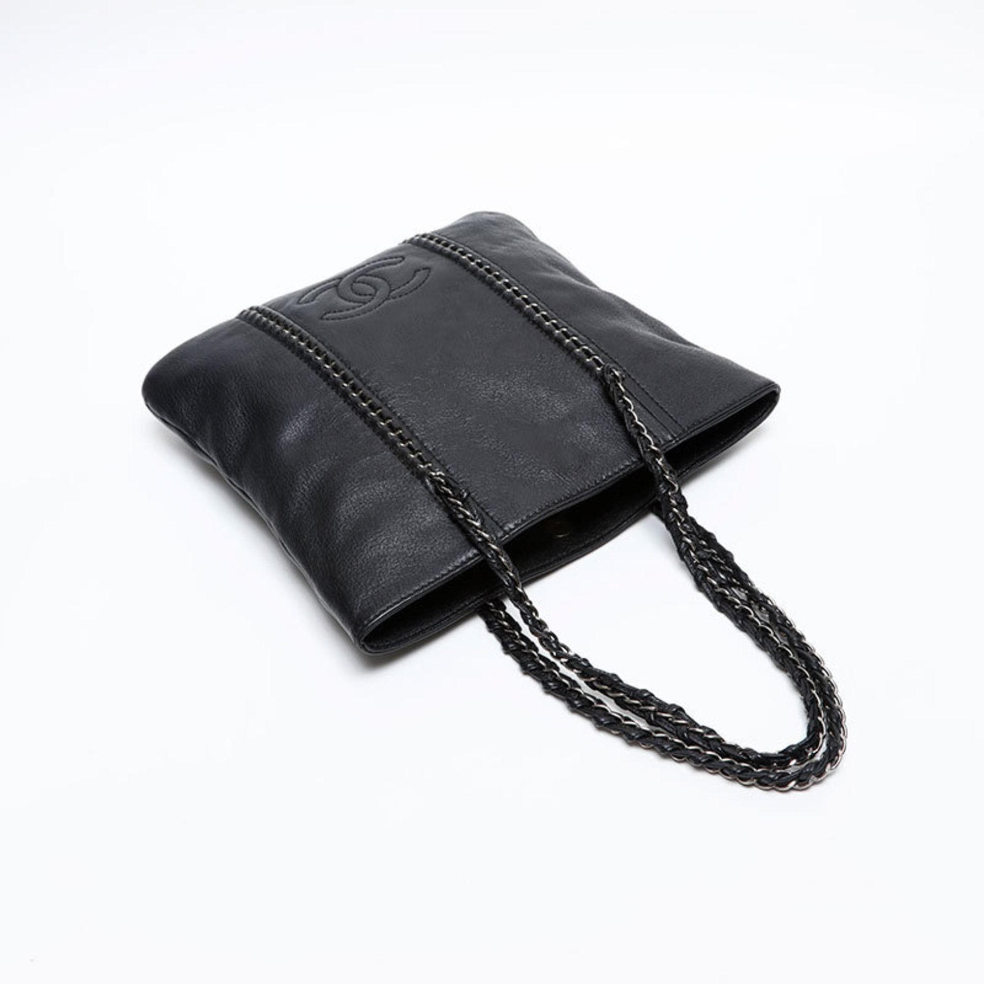 Chanel CHANEL Luxury Chain Tote Bag Black WS20302 Size ONE SIZE - 9 Thumbnail