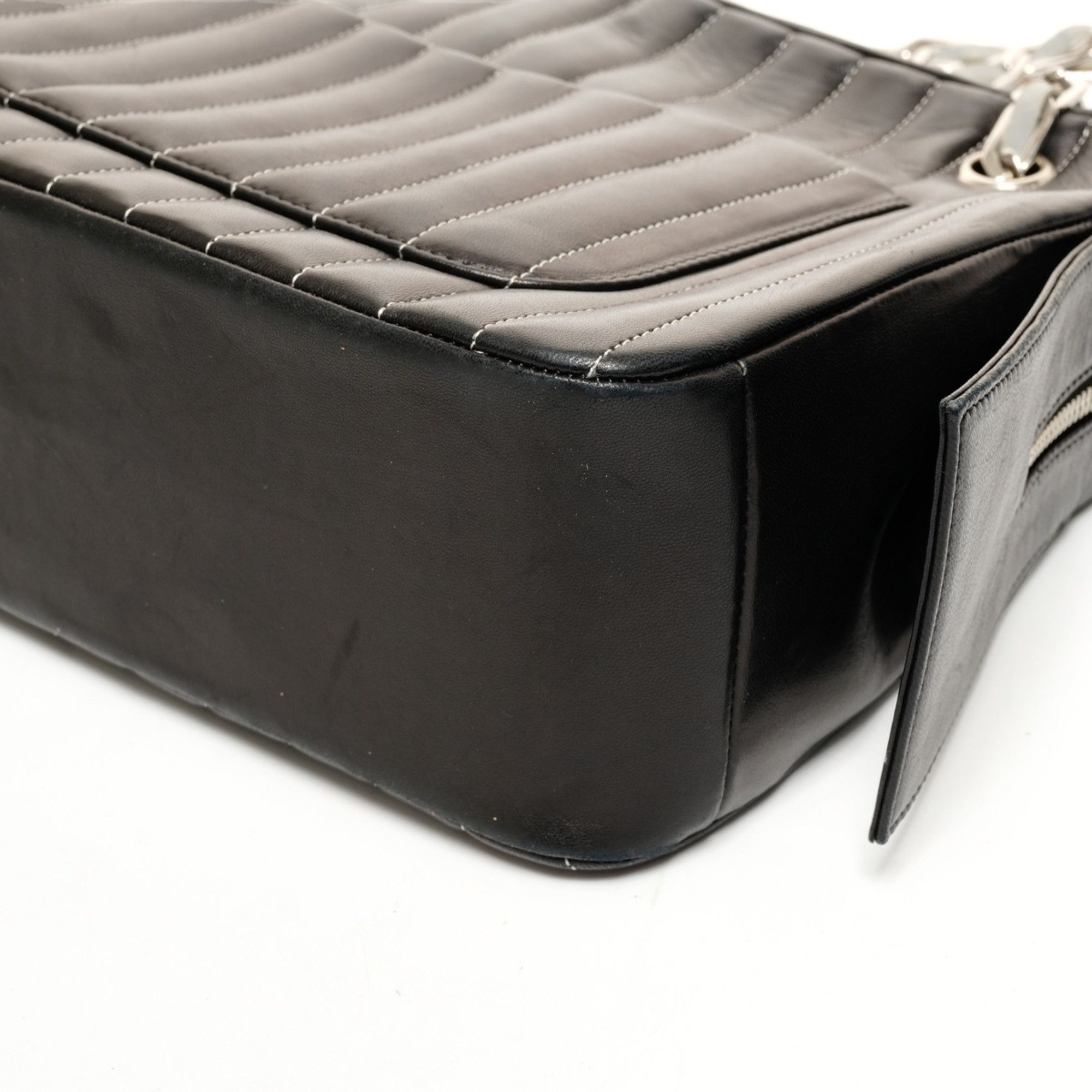 Chanel CHANEL Lambskin Shoulder Bag with Chain, Black, WS26125, Interior Rips and Damage Size ONE SIZE - 6 Thumbnail
