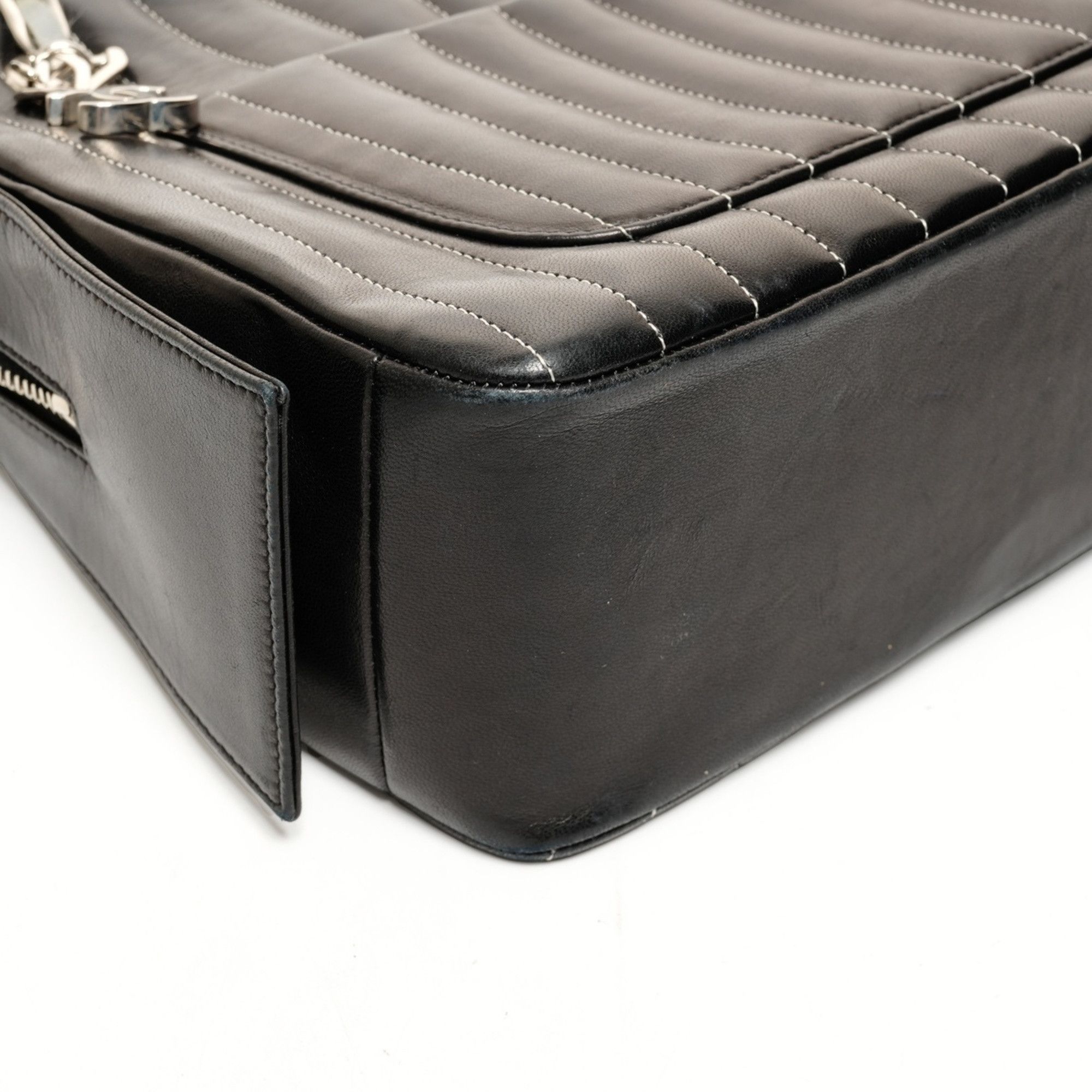 Chanel CHANEL Lambskin Shoulder Bag with Chain, Black, WS26125, Interior Rips and Damage Size ONE SIZE - 5 Thumbnail