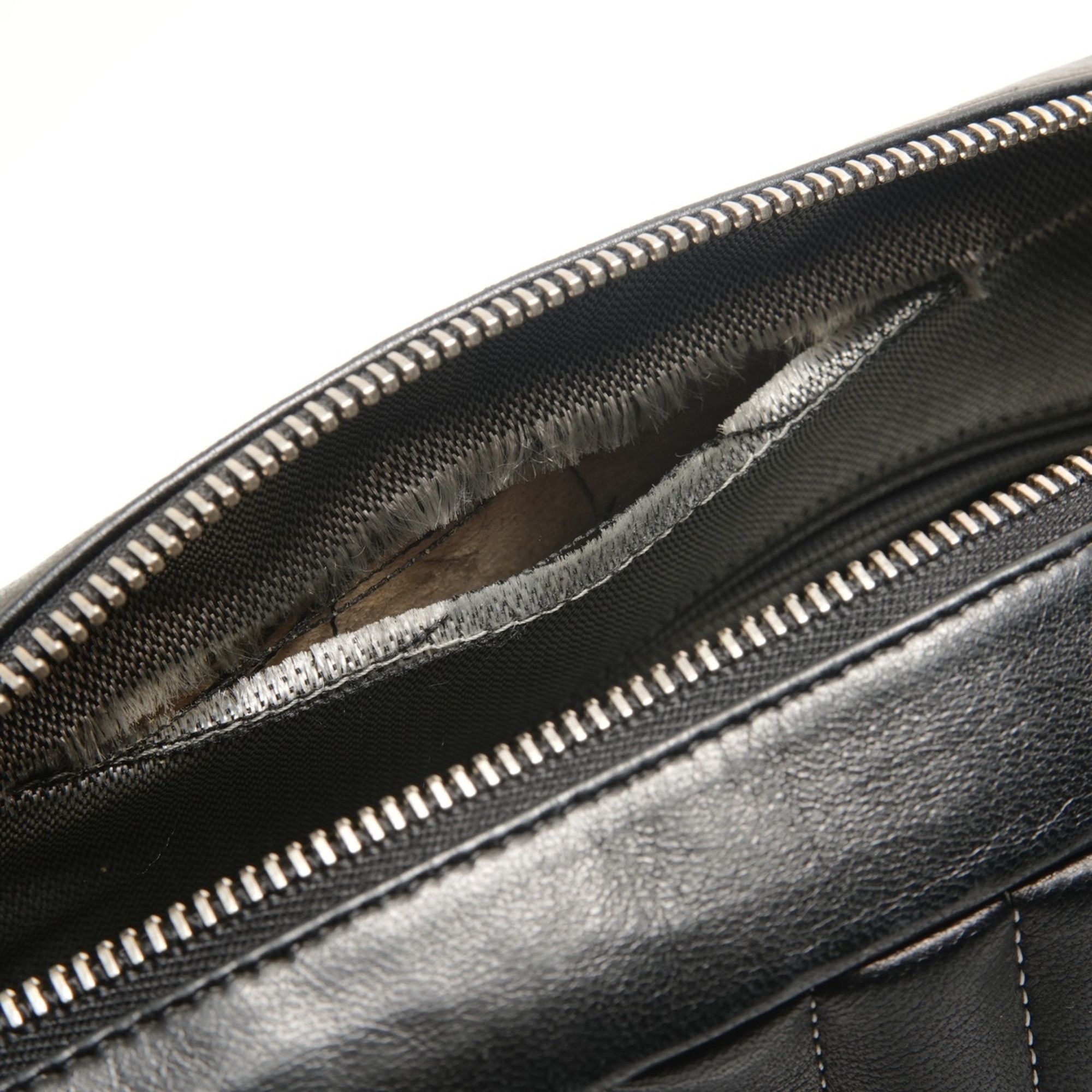 Chanel CHANEL Lambskin Shoulder Bag with Chain, Black, WS26125, Interior Rips and Damage Size ONE SIZE - 18 Thumbnail