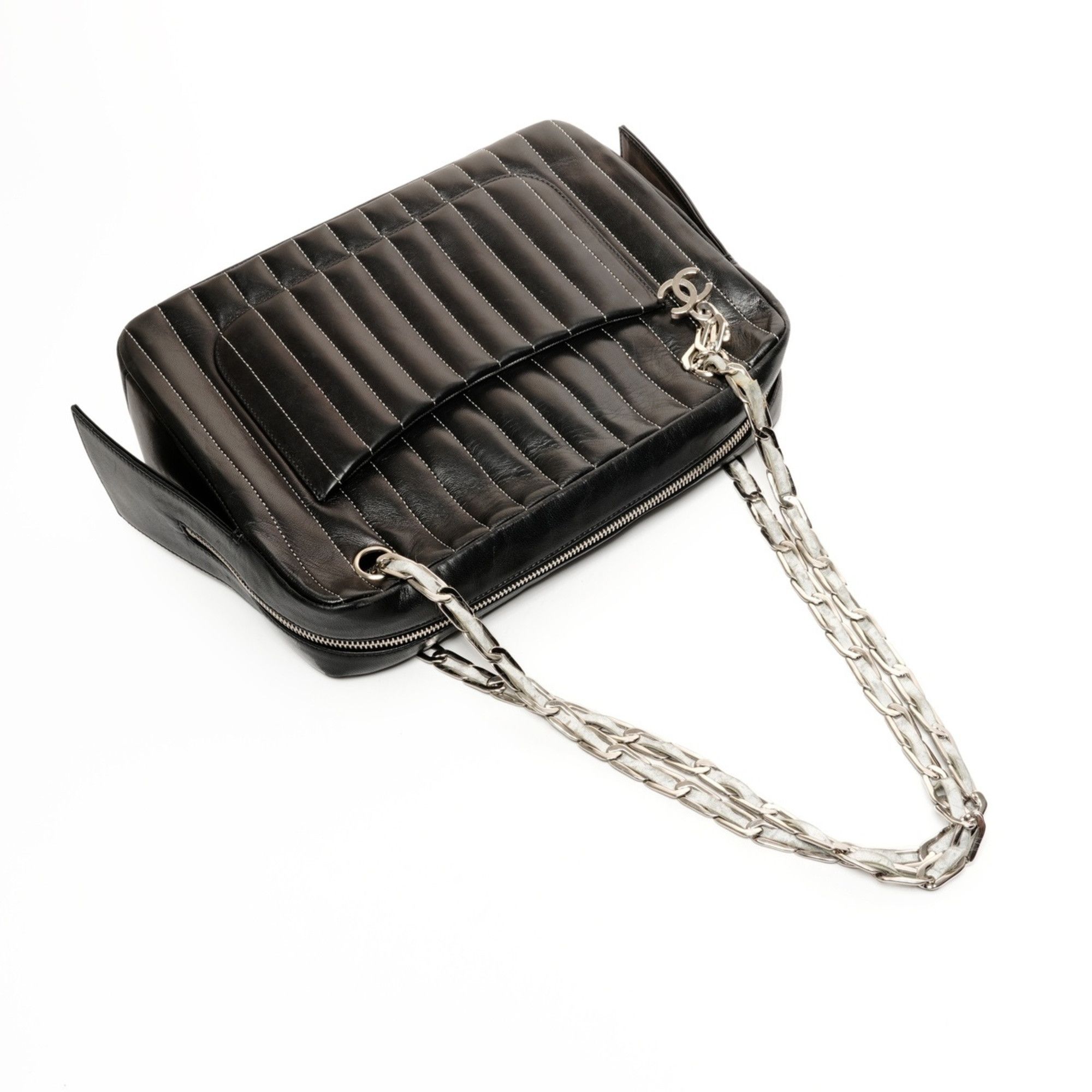 Chanel CHANEL Lambskin Shoulder Bag with Chain, Black, WS26125, Interior Rips and Damage Size ONE SIZE - 8 Thumbnail