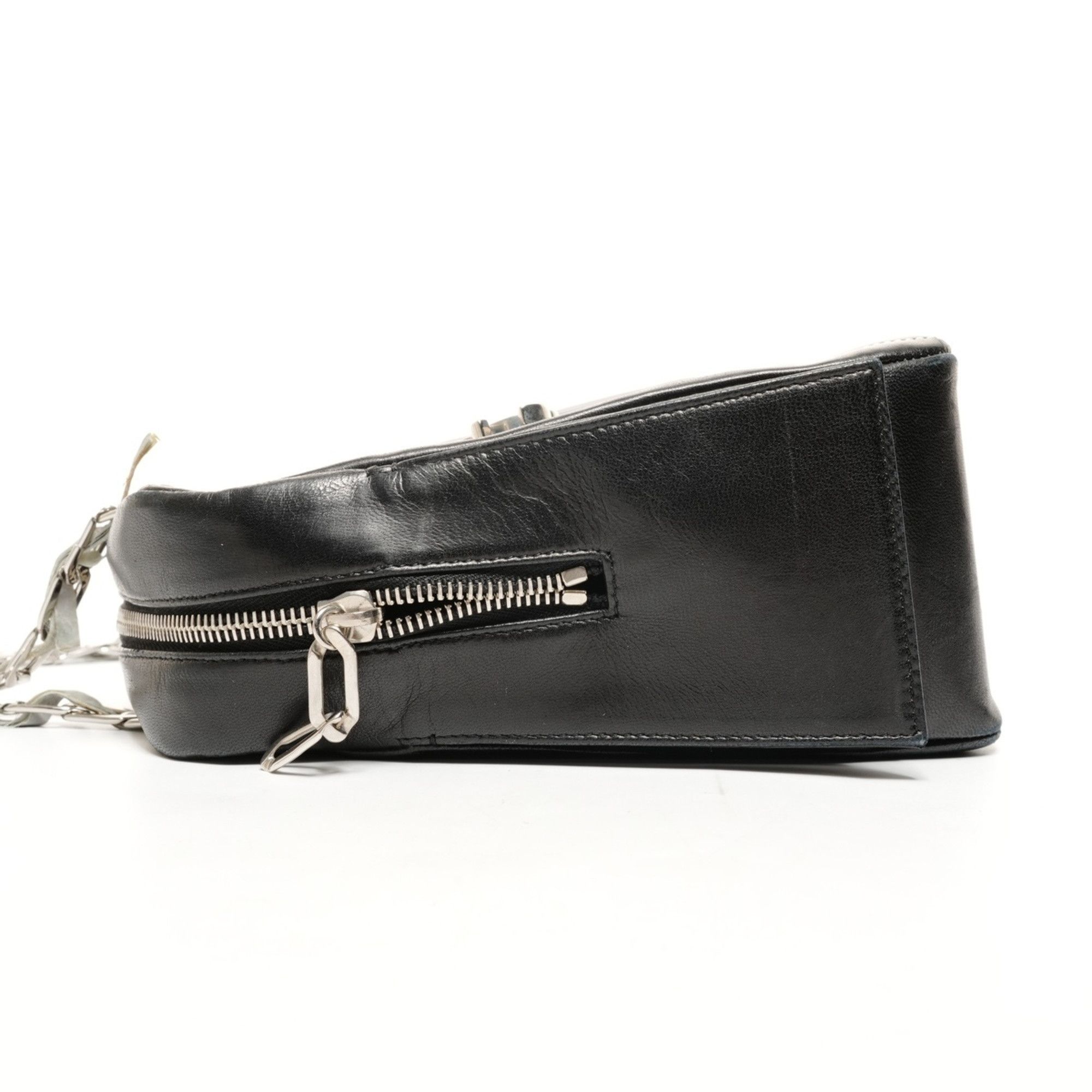 Chanel CHANEL Lambskin Shoulder Bag with Chain, Black, WS26125, Interior Rips and Damage Size ONE SIZE - 3 Thumbnail