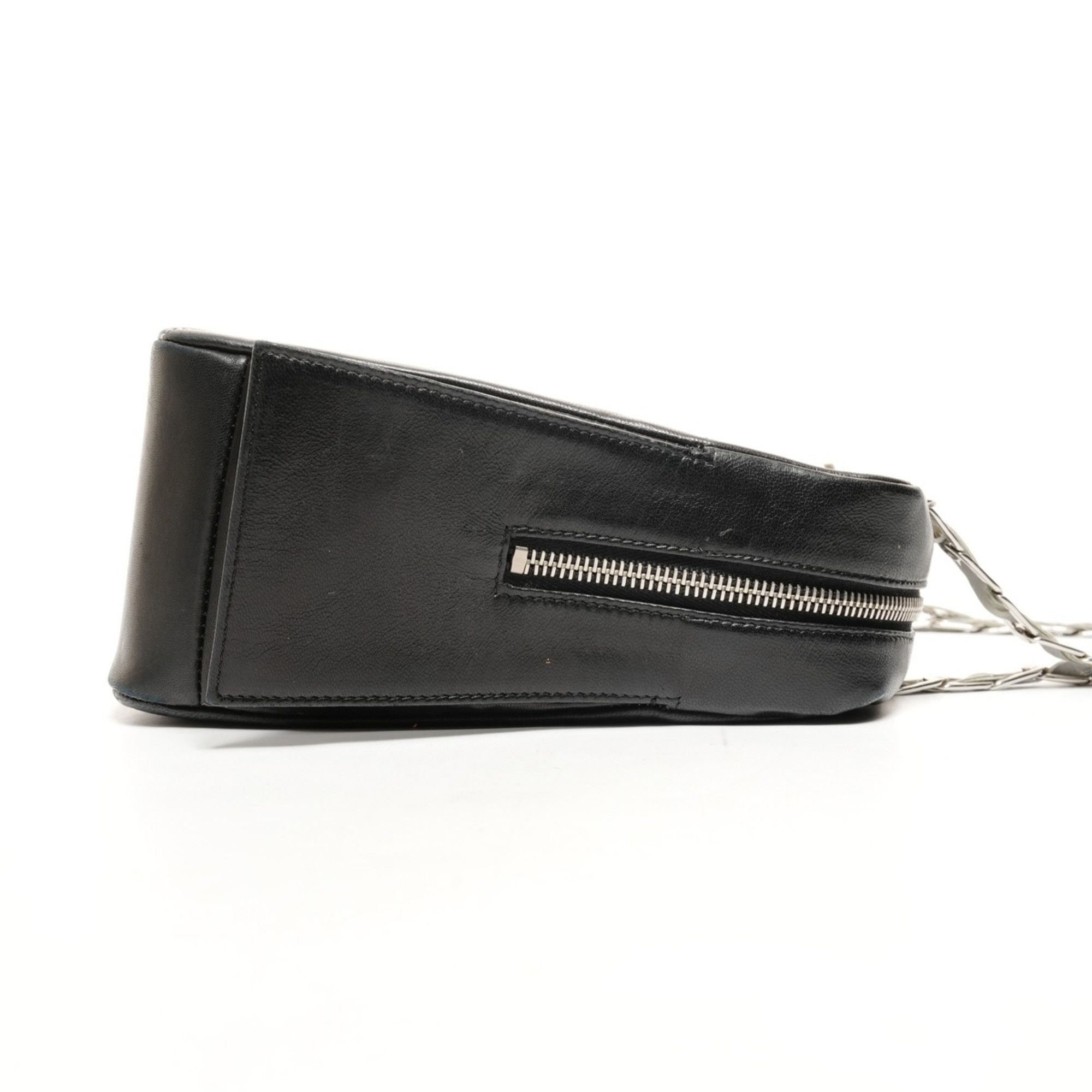 Chanel CHANEL Lambskin Shoulder Bag with Chain, Black, WS26125, Interior Rips and Damage Size ONE SIZE - 4 Thumbnail
