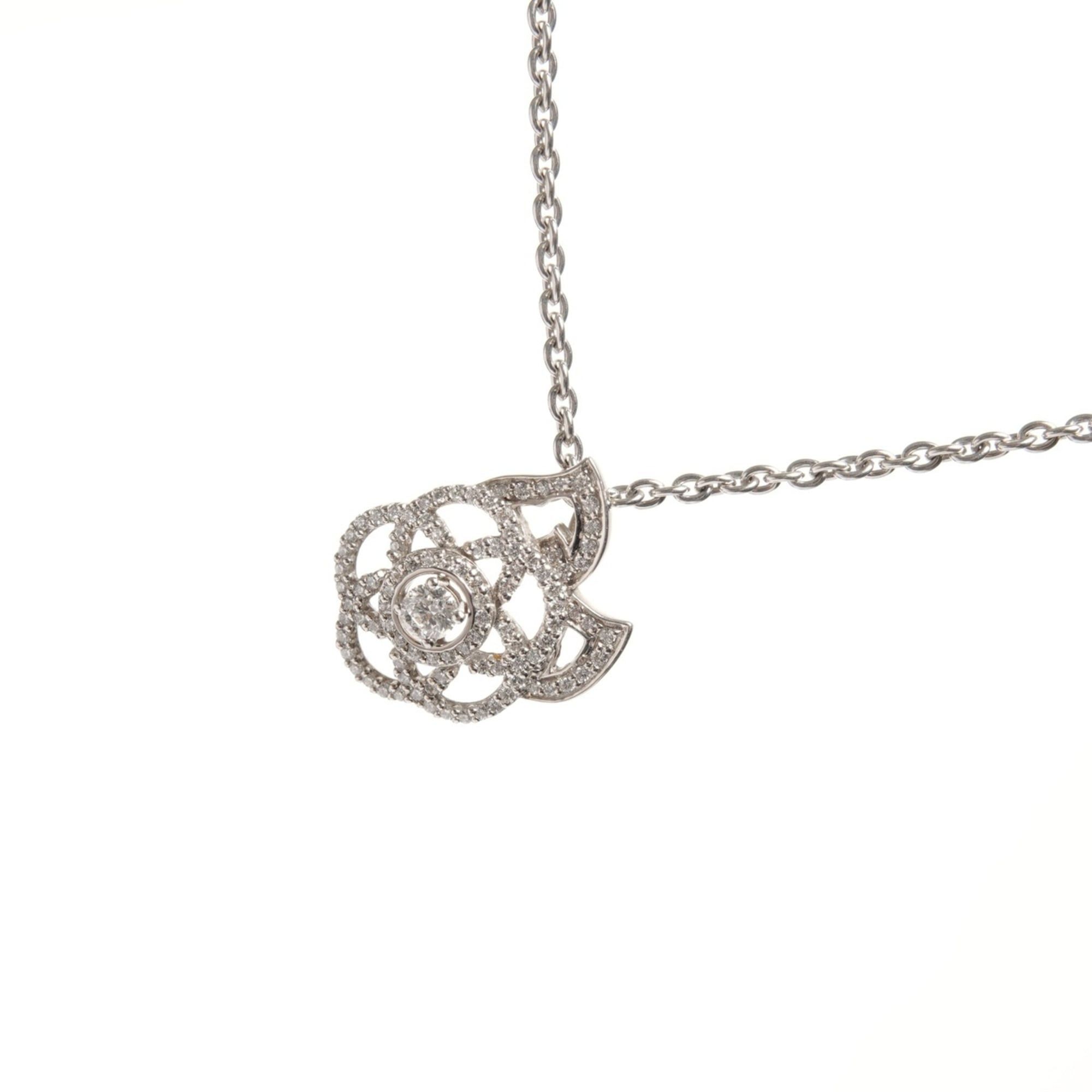 Chanel CHANEL Diamond Camellia Necklace in 750K18 WG Silver (WS25674) Size ONE SIZE - 3 Thumbnail