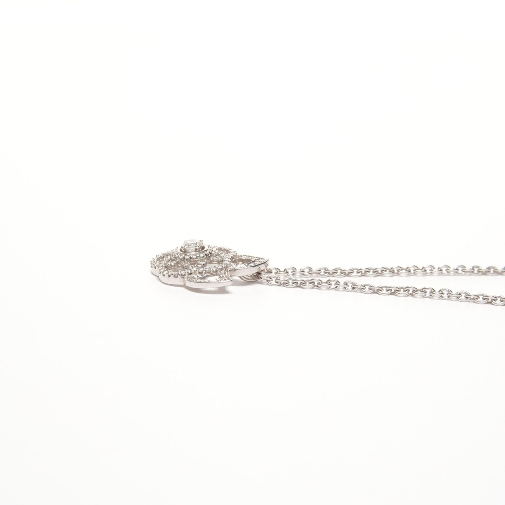 Chanel CHANEL Diamond Camellia Necklace in 750K18 WG Silver (WS25674) Size ONE SIZE - 4 Thumbnail