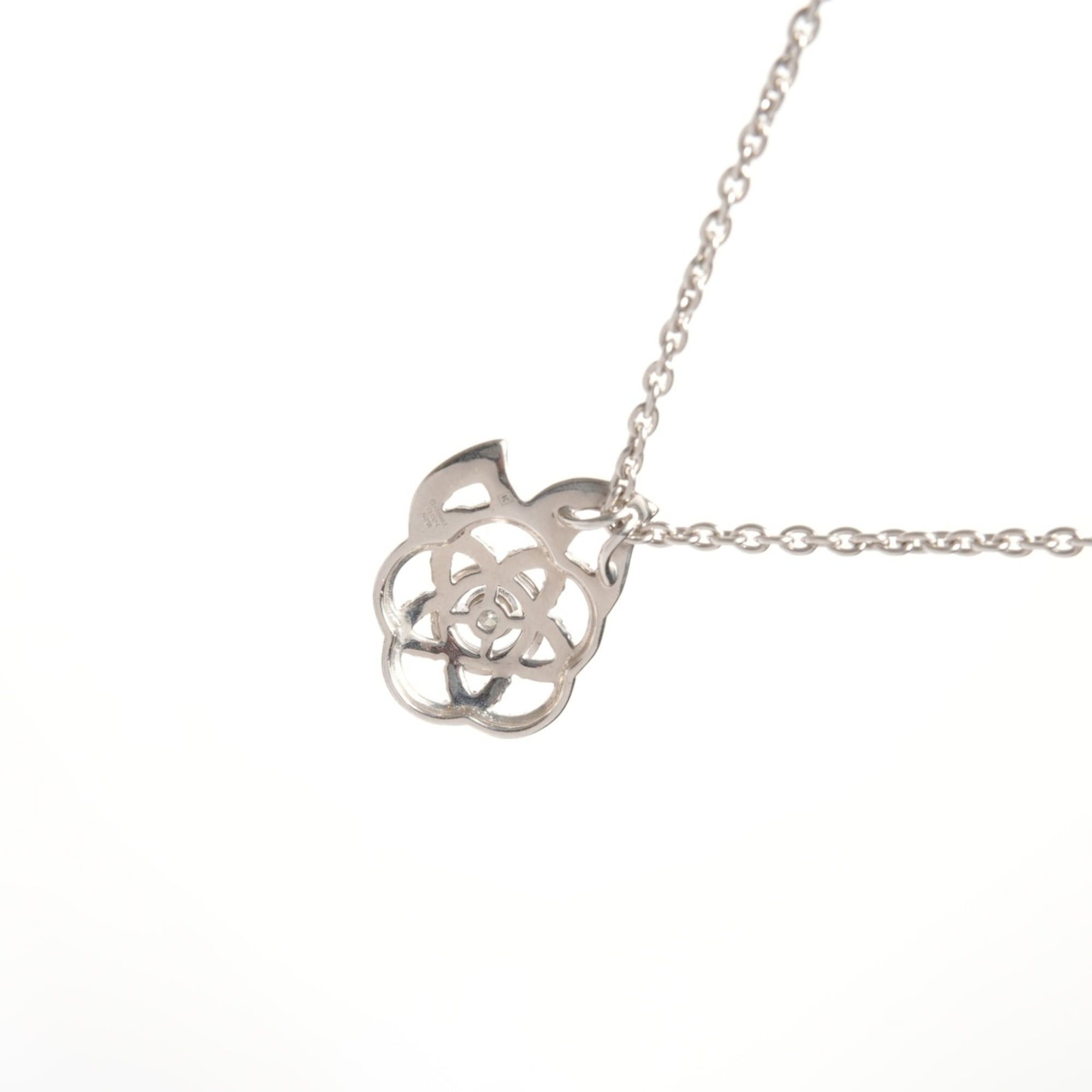 Chanel CHANEL Diamond Camellia Necklace in 750K18 WG Silver (WS25674) Size ONE SIZE - 8 Thumbnail