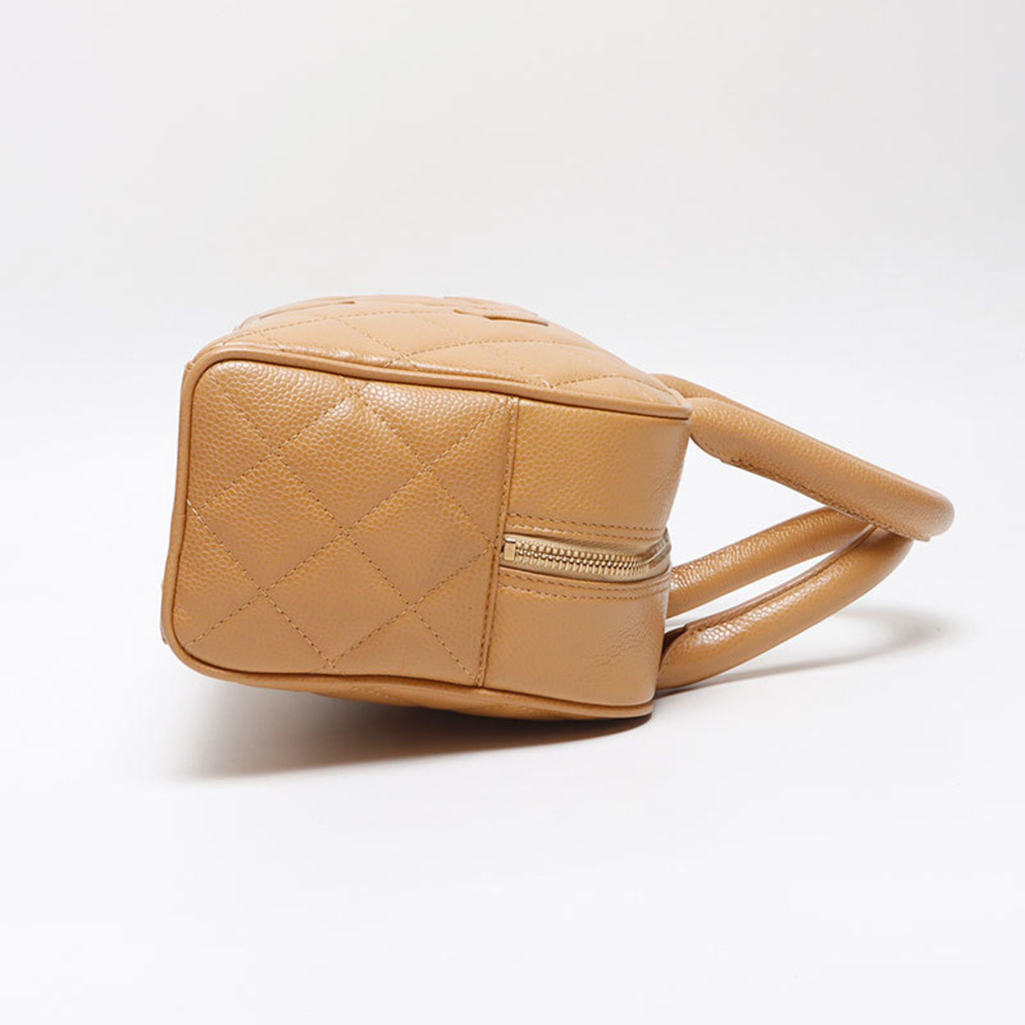 Chanel CHANEL Caviar Skin Coco Mark Mini Boston Bag, Brown, WS13438 Size ONE SIZE - 4 Thumbnail