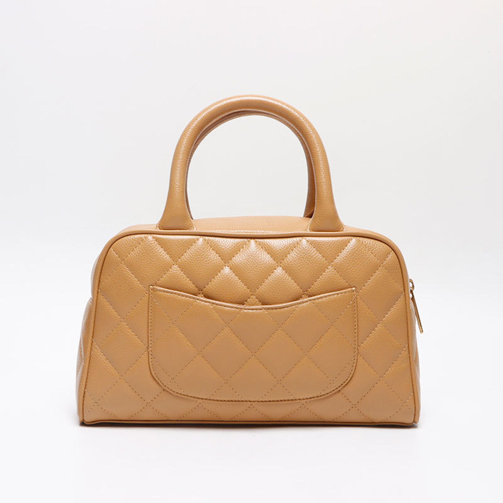 Chanel CHANEL Caviar Skin Coco Mark Mini Boston Bag, Brown, WS13438 Size ONE SIZE - 2 Thumbnail