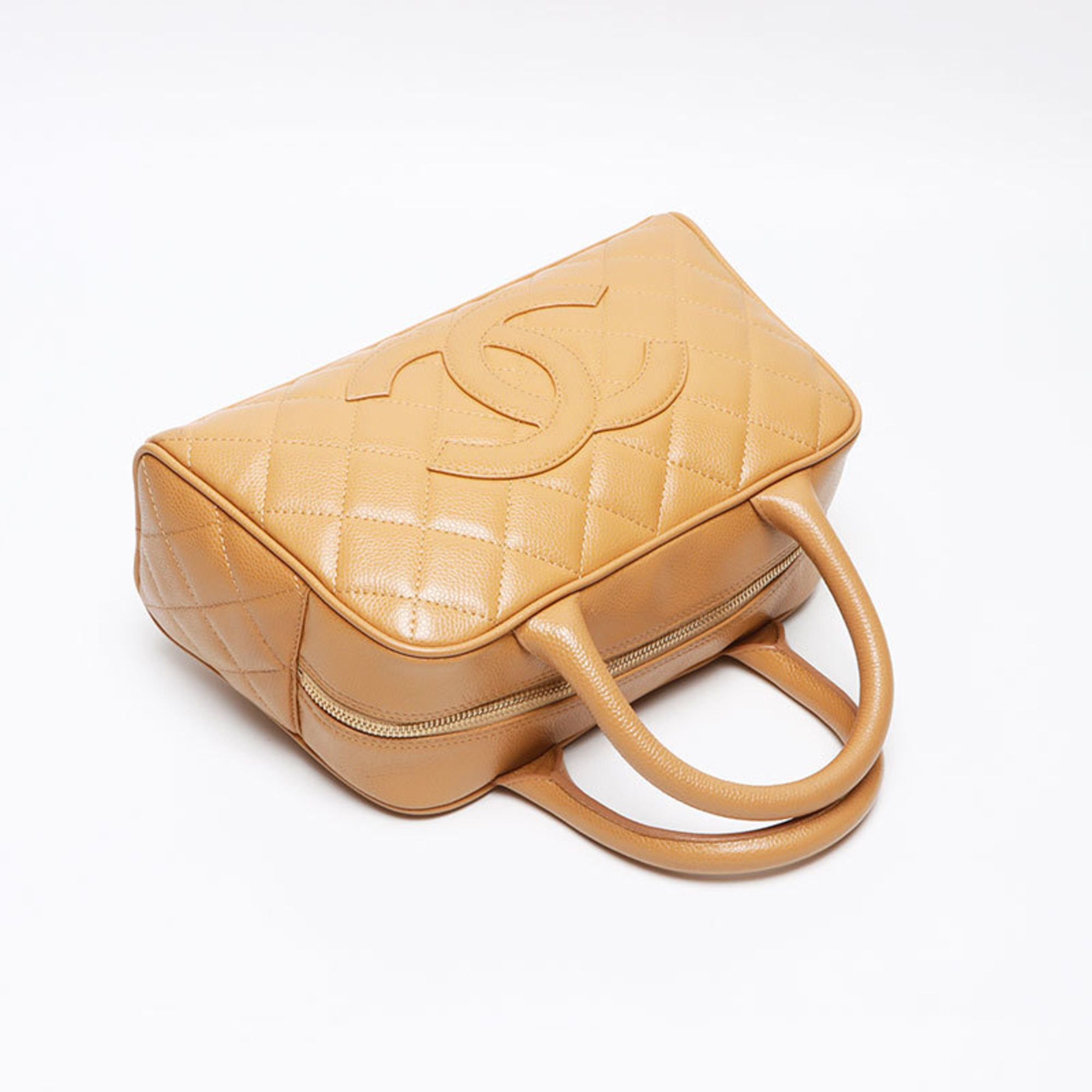 Chanel CHANEL Caviar Skin Coco Mark Mini Boston Bag, Brown, WS13438 Size ONE SIZE - 9 Thumbnail