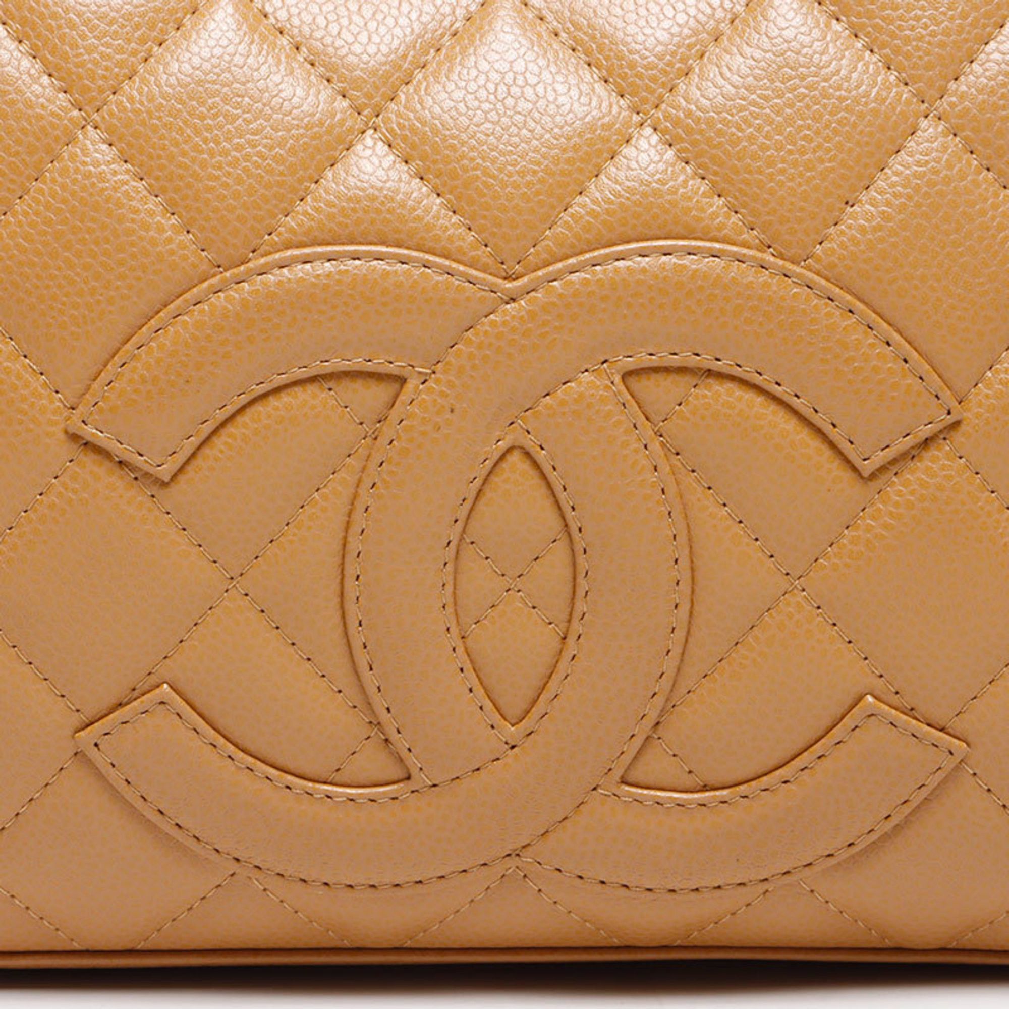 Chanel CHANEL Caviar Skin Coco Mark Mini Boston Bag, Brown, WS13438 Size ONE SIZE - 8 Thumbnail