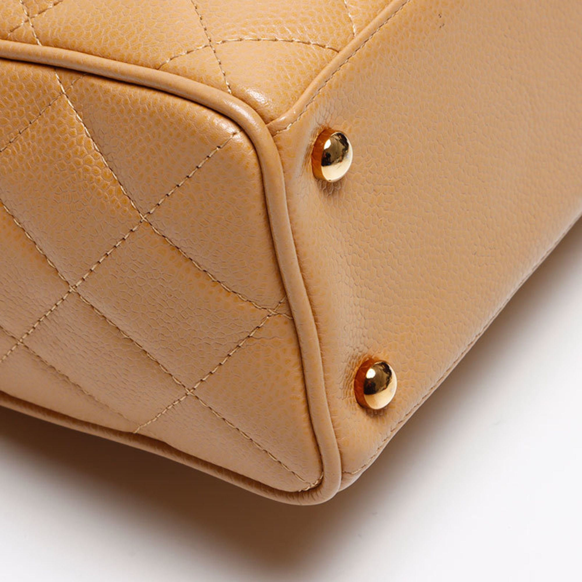 Chanel CHANEL Caviar Skin Coco Mark Mini Boston Bag, Brown, WS13438 Size ONE SIZE - 5 Thumbnail