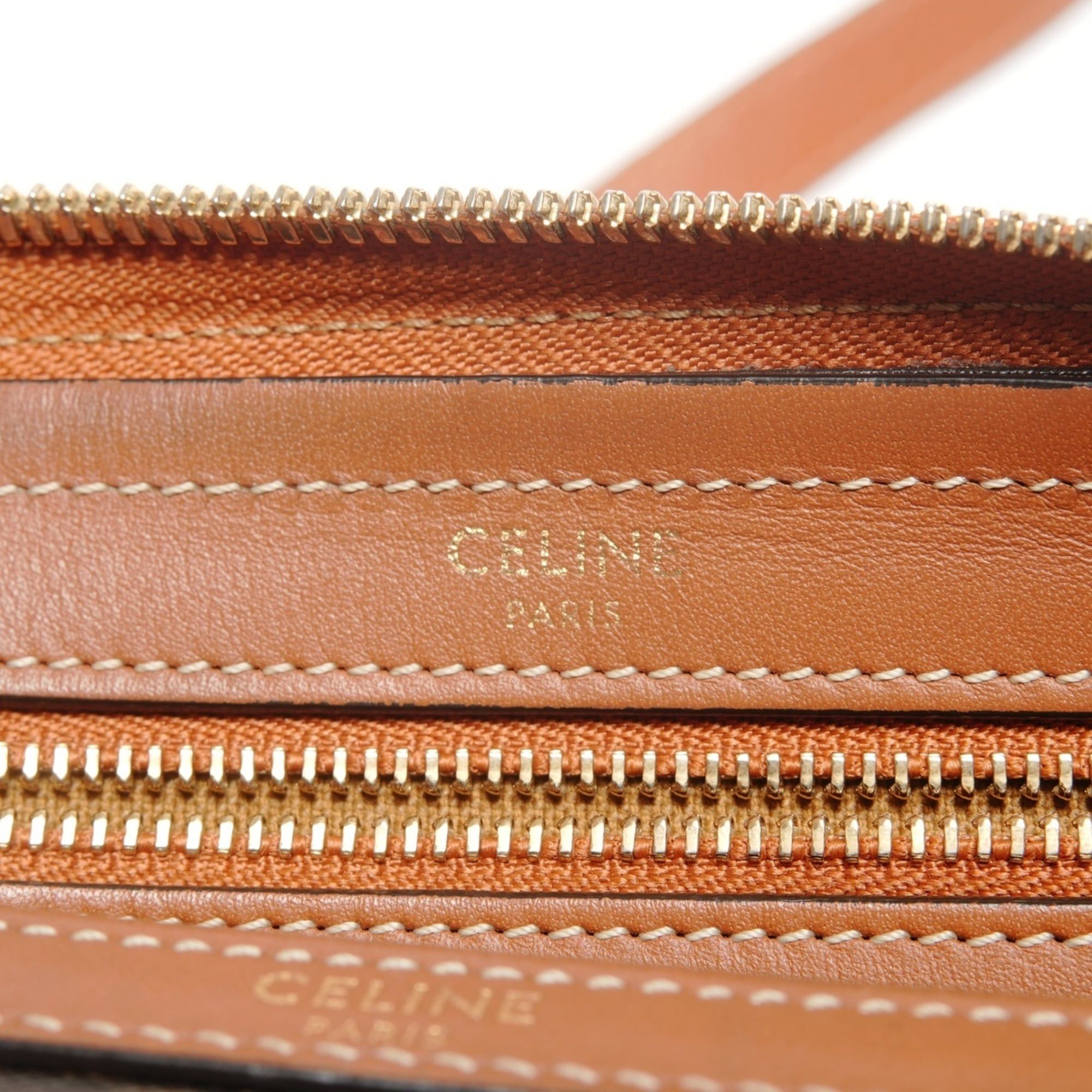 Celine Celine Macadam Trim-Off Logo Boston Bag, Brown, WS26730 Size ONE SIZE - 9 Thumbnail