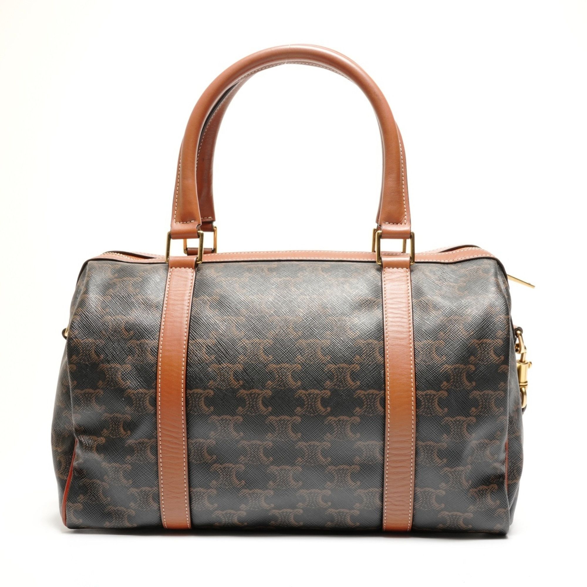 Celine Celine Macadam Trim-Off Logo Boston Bag, Brown, WS26730 Size ONE SIZE - 2 Thumbnail
