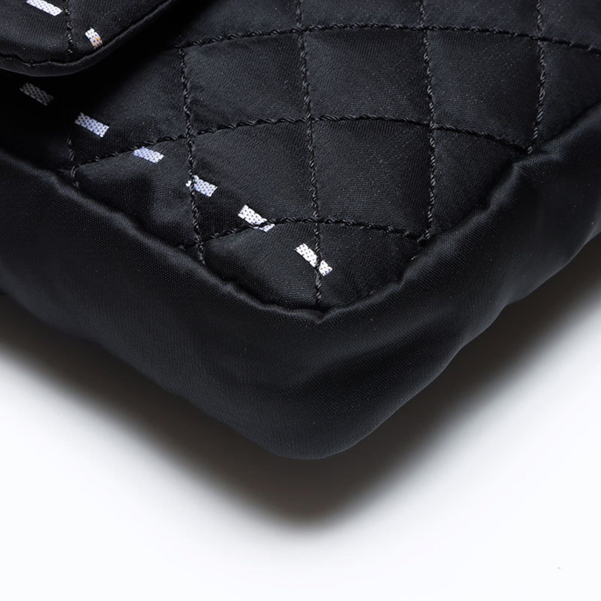 Chanel CHANEL Coco Mark Matelasse 2008 Nylon Handbag Black WS12244 Size ONE SIZE - 5 Thumbnail