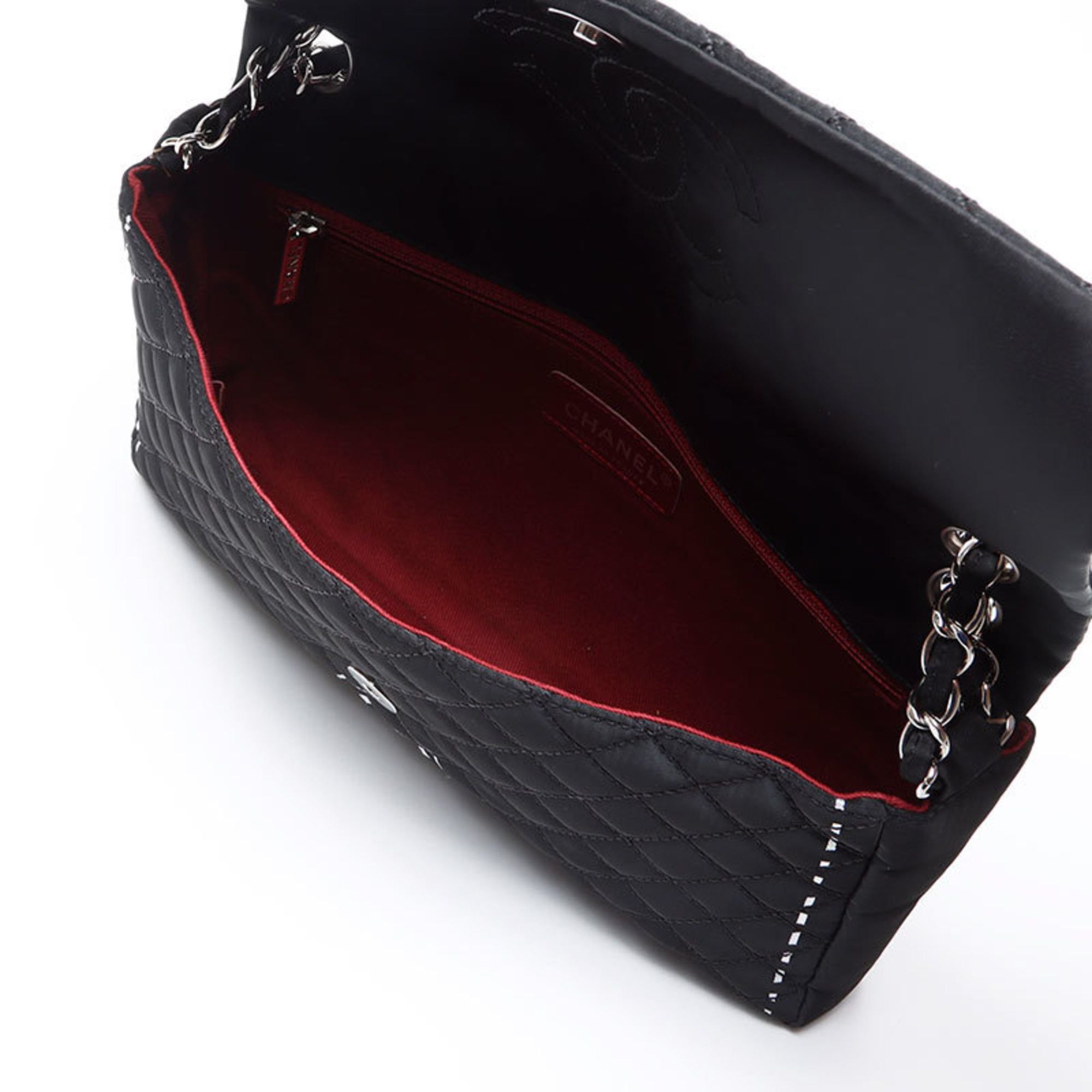 Chanel CHANEL Coco Mark Matelasse 2008 Nylon Handbag Black WS12244 Size ONE SIZE - 12 Thumbnail