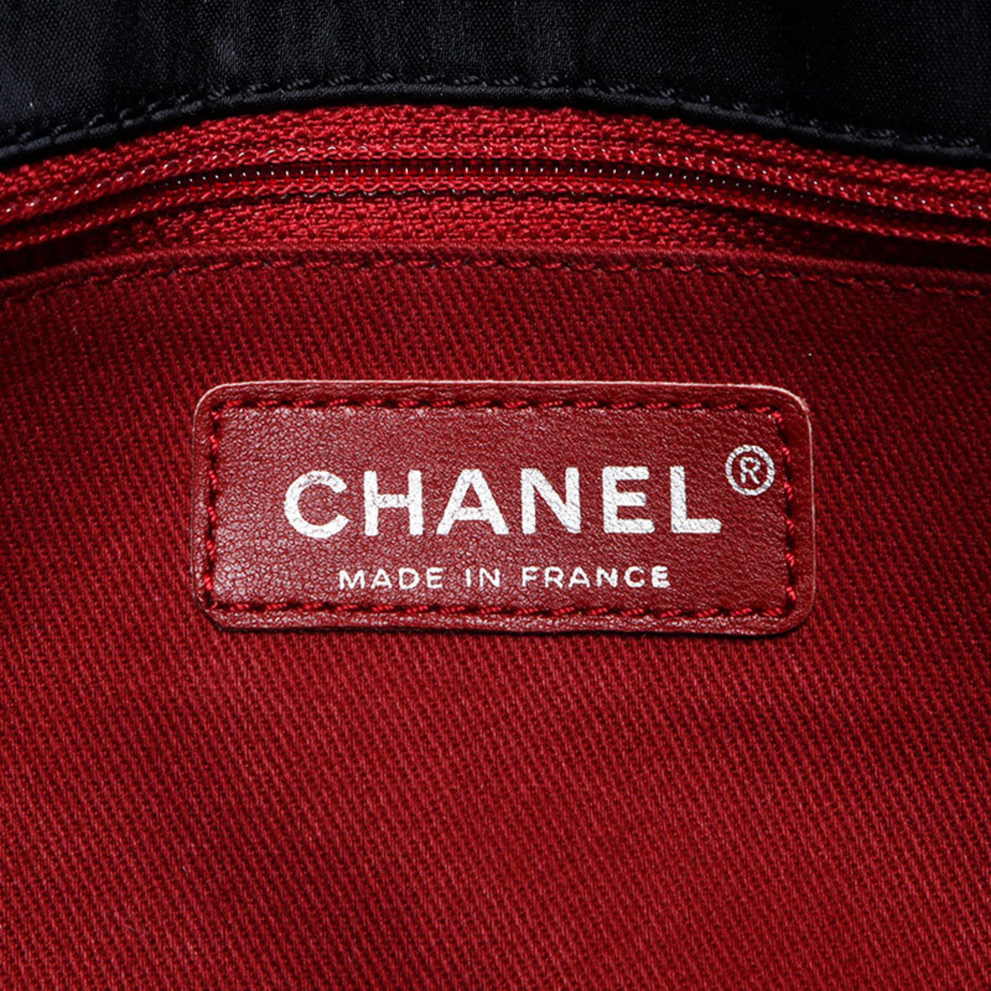 Chanel CHANEL Coco Mark Matelasse 2008 Nylon Handbag Black WS12244 Size ONE SIZE - 11 Thumbnail