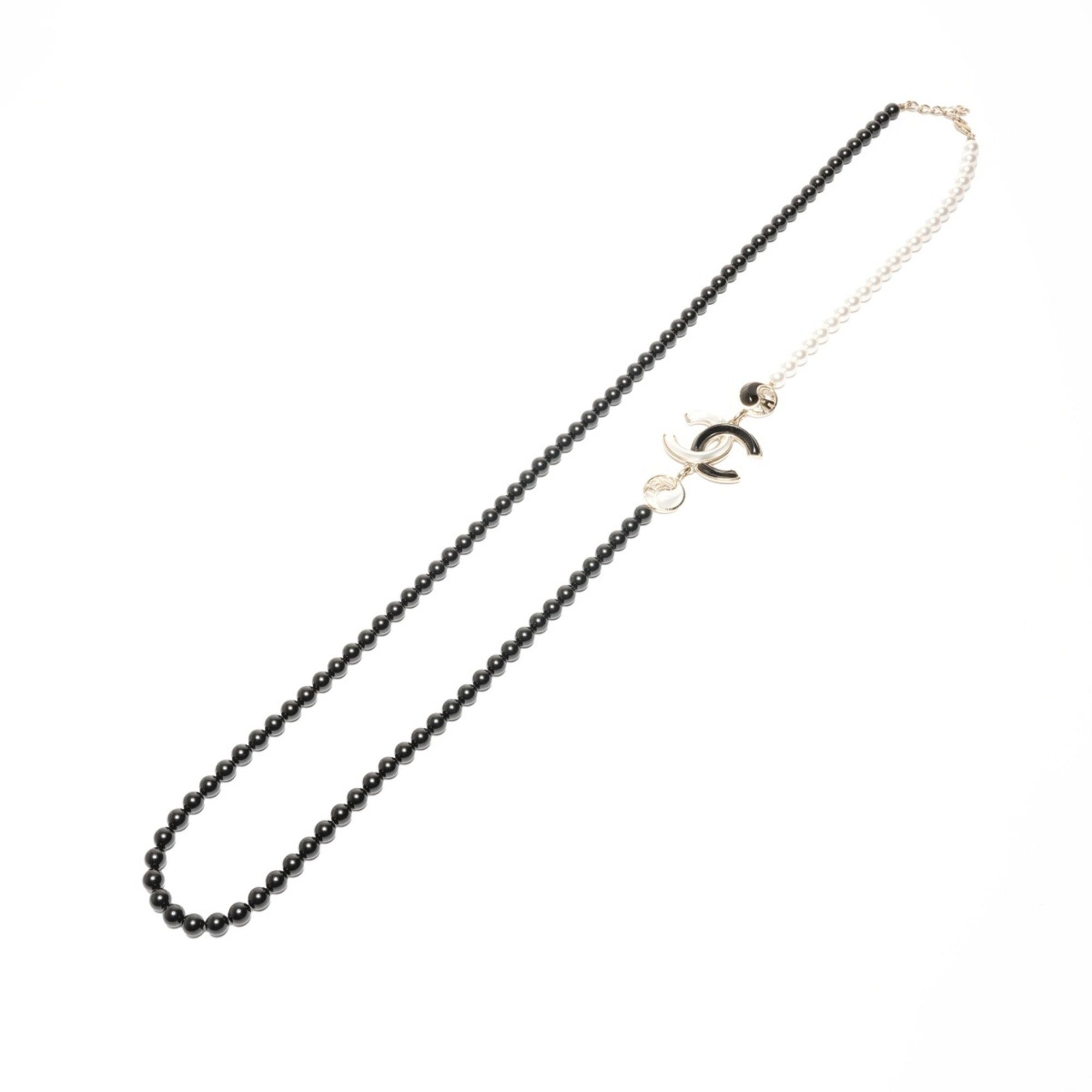 Chanel CHANEL A23C Coco Mark Pearl 2023 Necklace Black WS24852 Size ONE SIZE - 2 Thumbnail