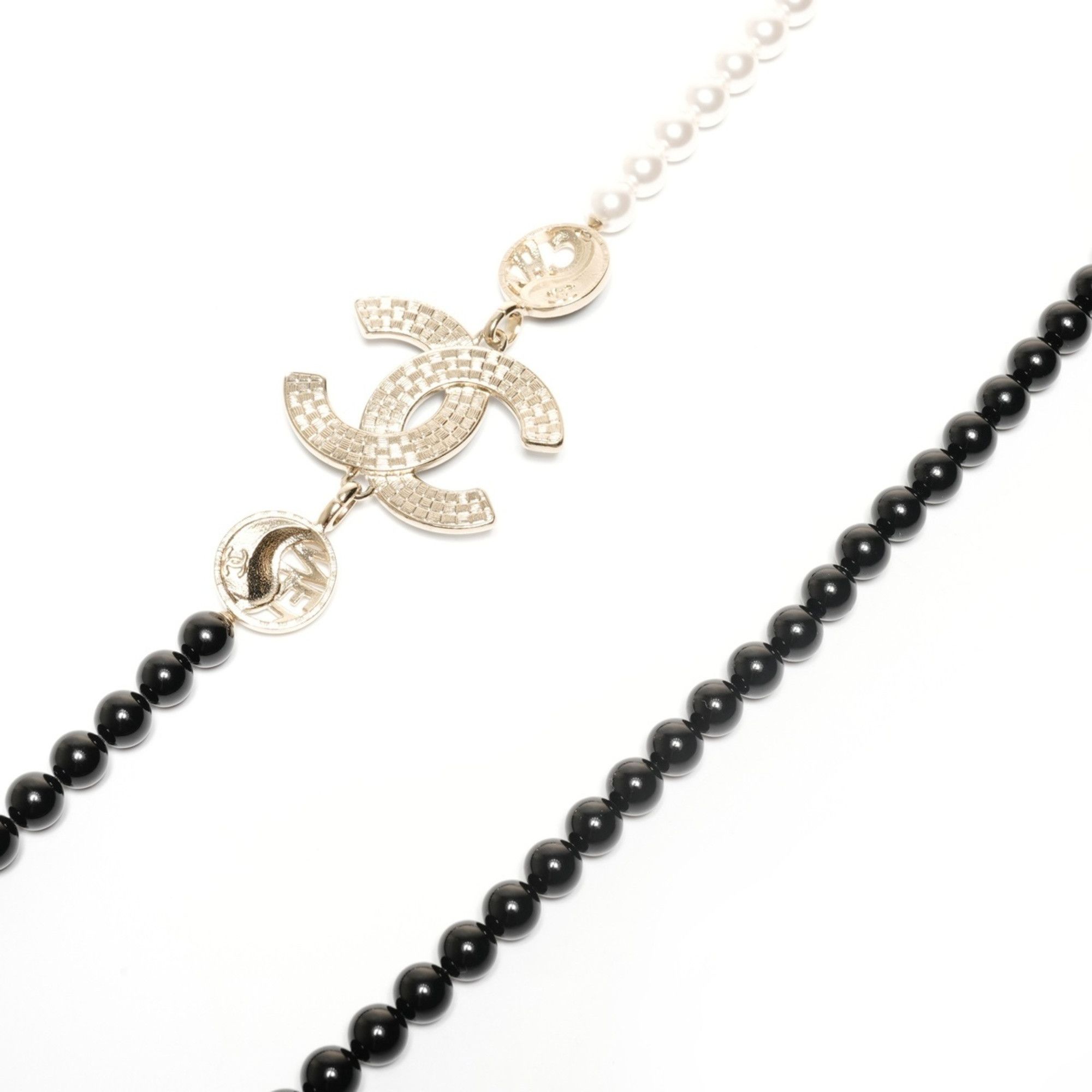 Chanel CHANEL A23C Coco Mark Pearl 2023 Necklace Black WS24852 Size ONE SIZE - 9 Thumbnail