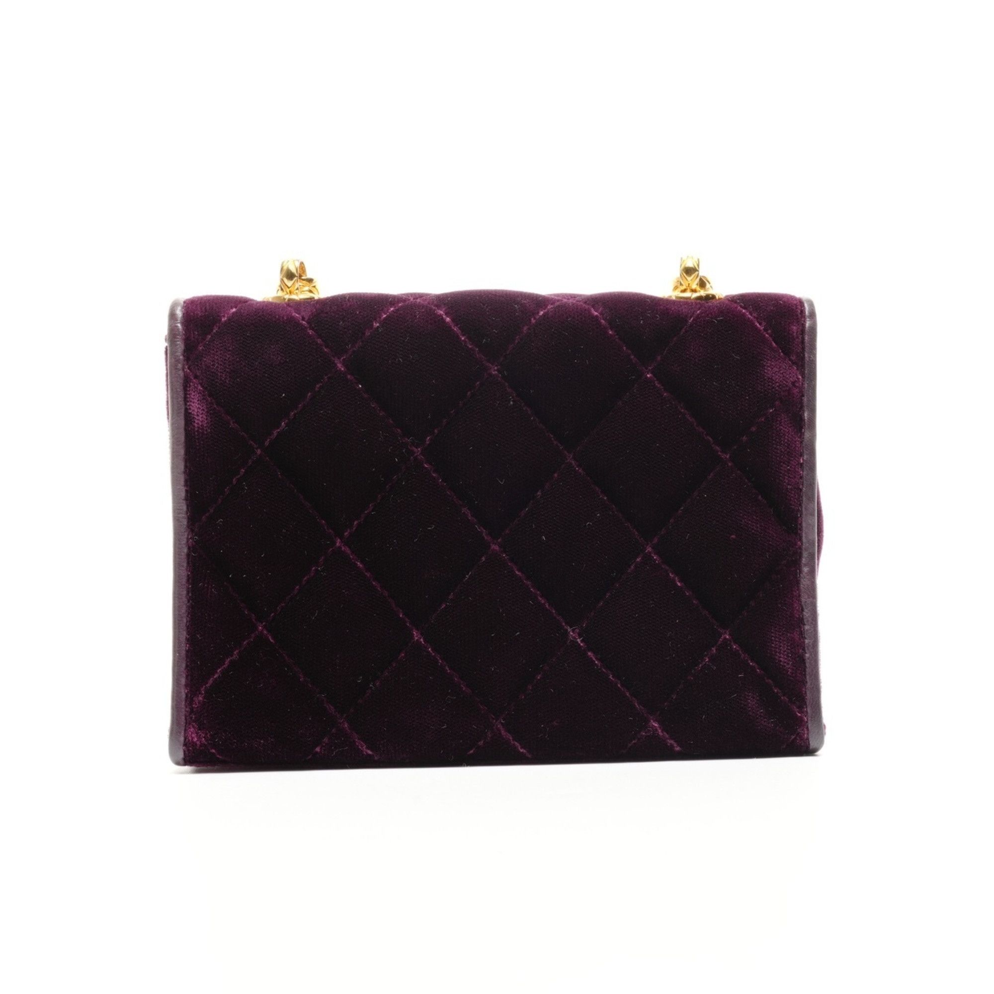 Chanel CHANEL Velour Camellia Mini Camera Bag Shoulder Purple WS25929 Size ONE SIZE - 2 Thumbnail
