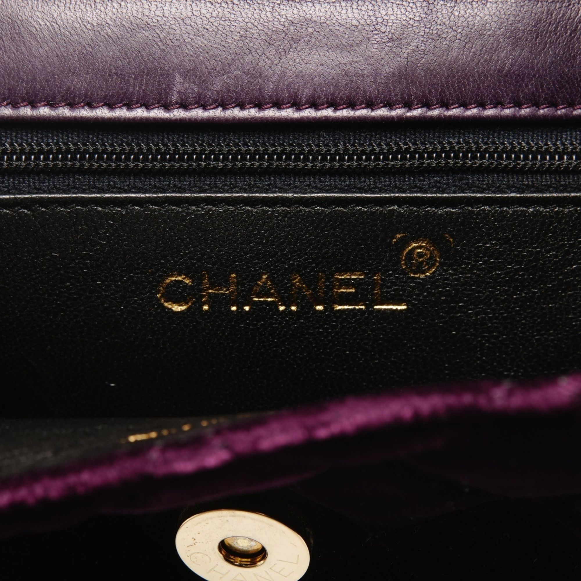 Chanel CHANEL Velour Camellia Mini Camera Bag Shoulder Purple WS25929 Size ONE SIZE - 10 Thumbnail