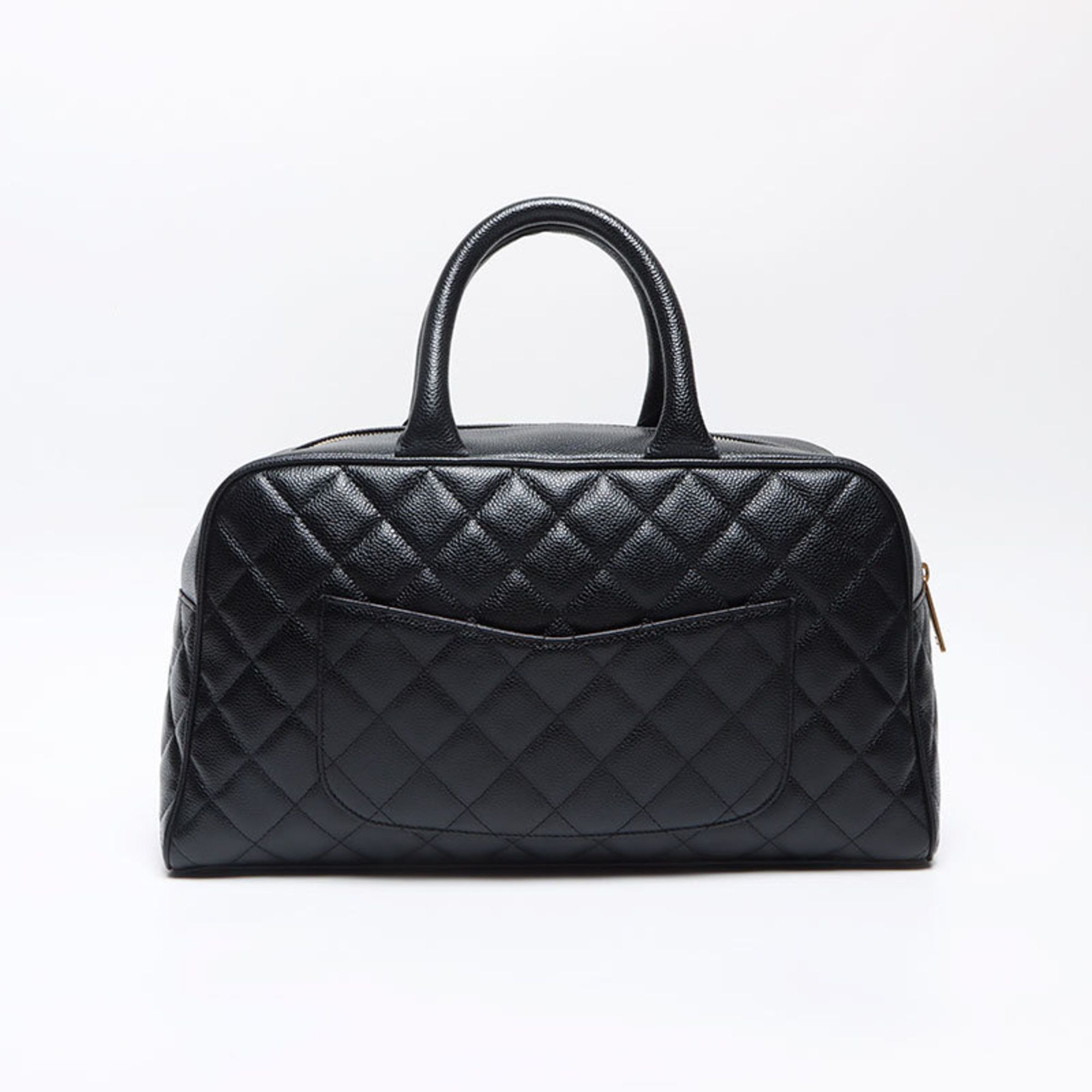 Chanel CHANEL Caviar Skin Coco Mark Boston Bag Black WS13509 Size ONE SIZE - 2 Thumbnail