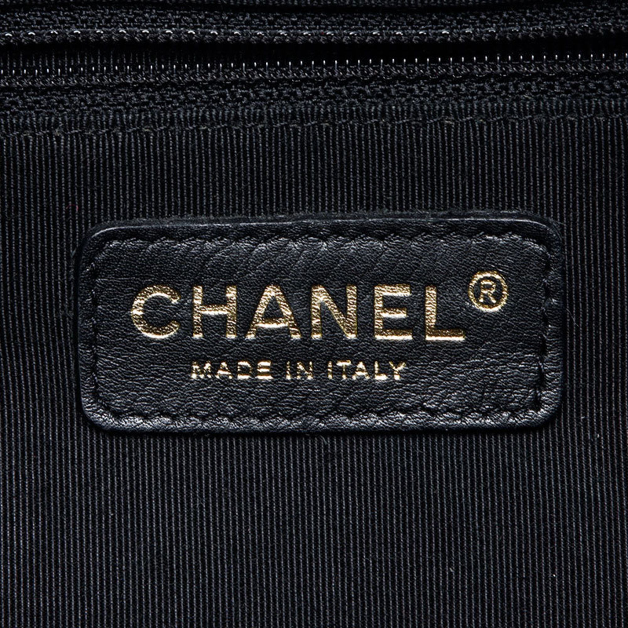 Chanel CHANEL Caviar Skin Coco Mark Boston Bag Black WS13509 Size ONE SIZE - 11 Thumbnail