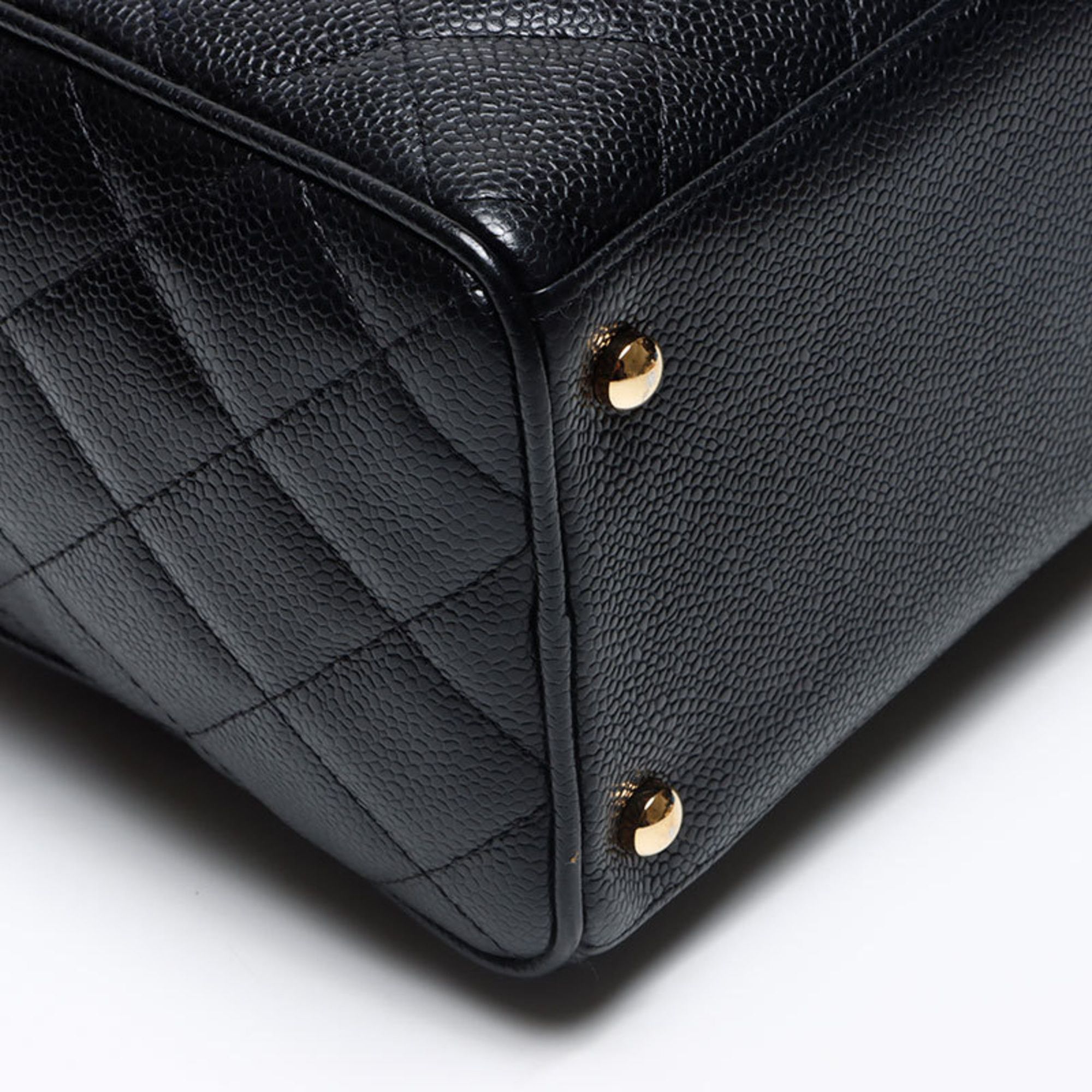 Chanel CHANEL Caviar Skin Coco Mark Boston Bag Black WS13509 Size ONE SIZE - 5 Thumbnail