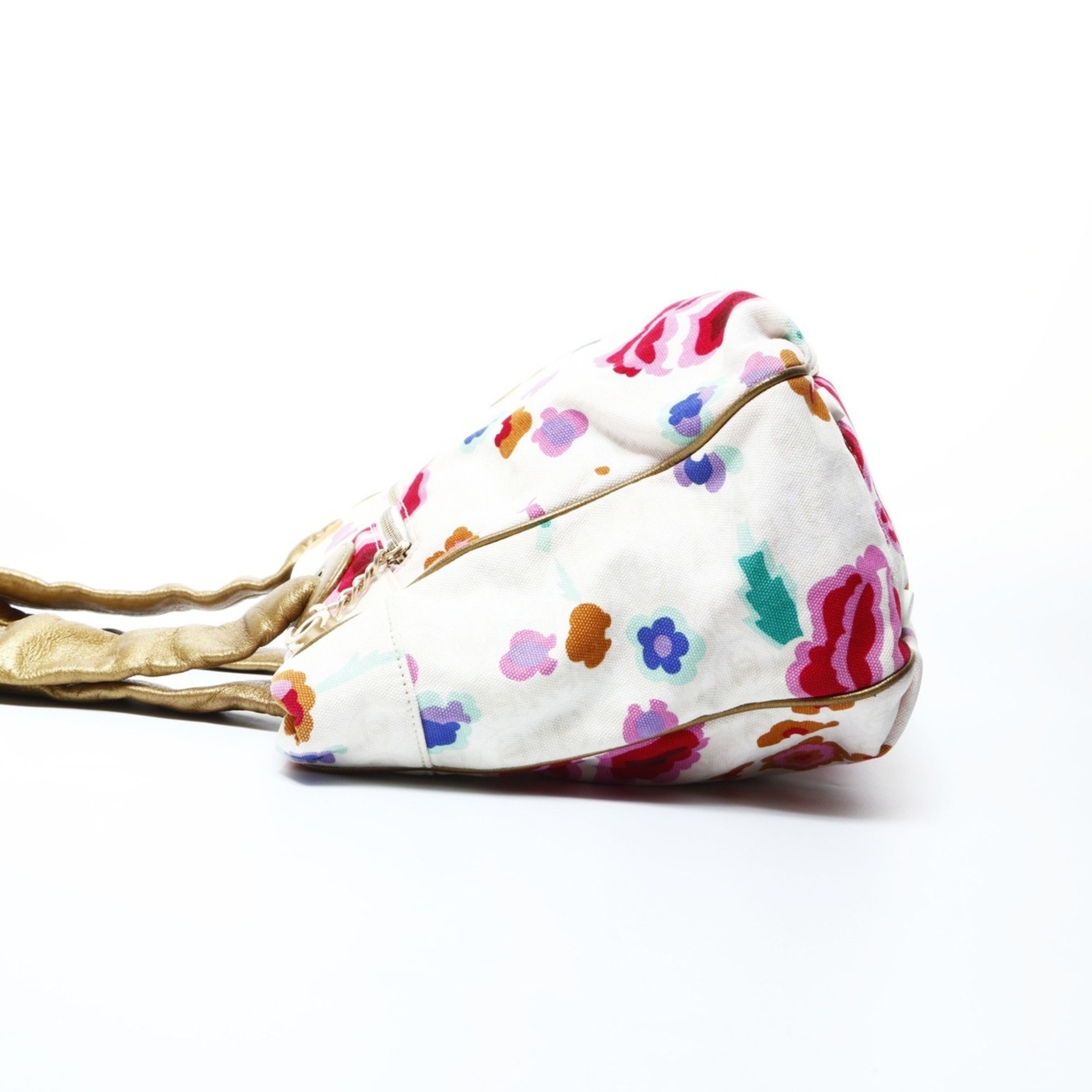 Chanel CHANEL Canvas Floral Tote Bag, Multicolor, WS24793 Size ONE SIZE - 4 Thumbnail
