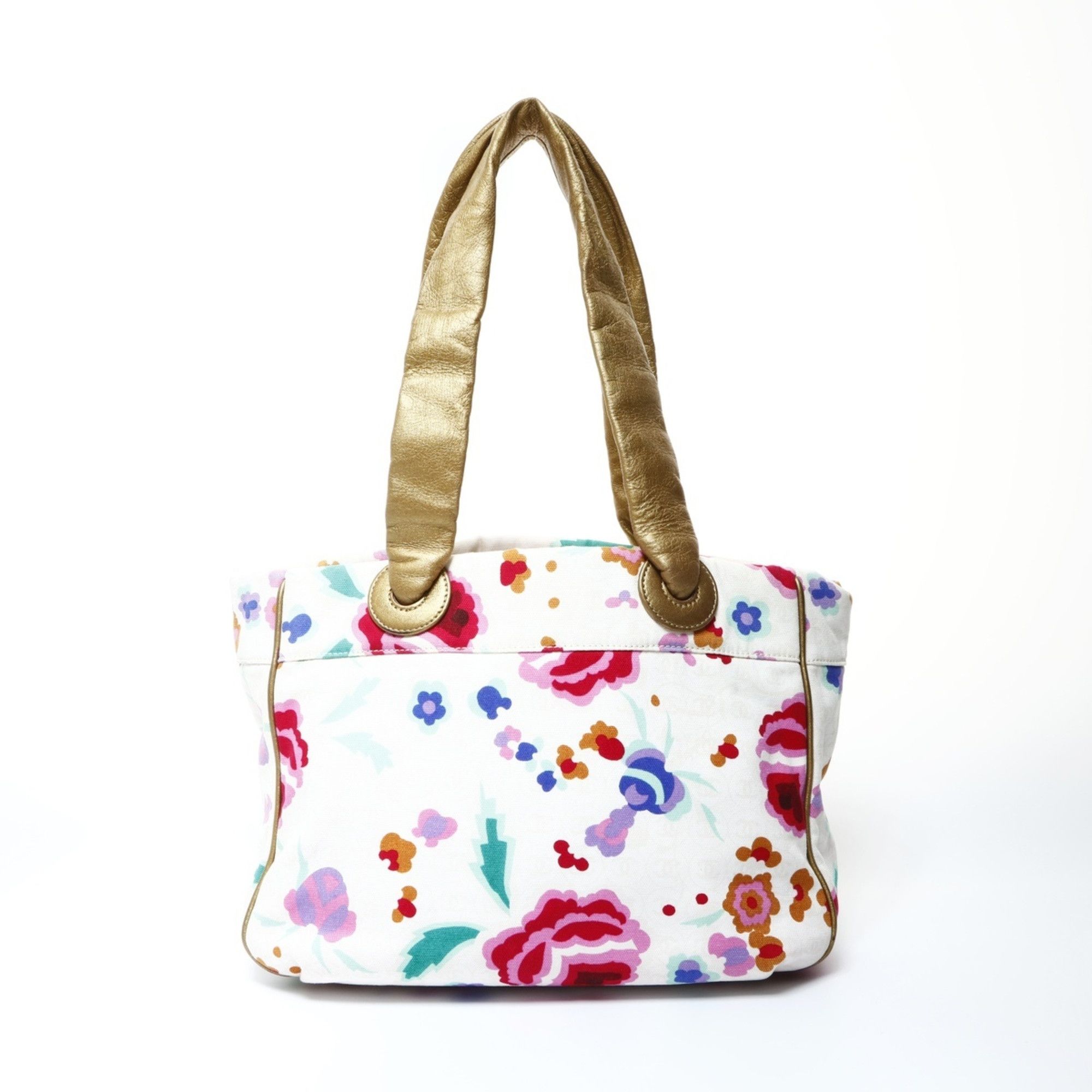 Chanel CHANEL Canvas Floral Tote Bag, Multicolor, WS24793 Size ONE SIZE - 3 Thumbnail