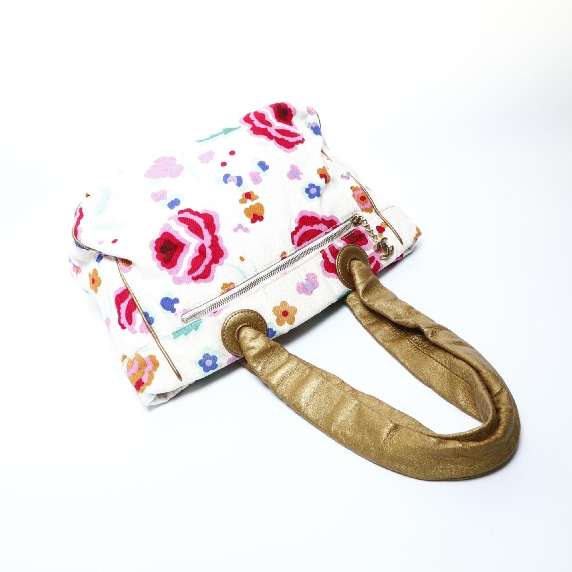 Chanel CHANEL Canvas Floral Tote Bag, Multicolor, WS24793 Size ONE SIZE - 9 Thumbnail