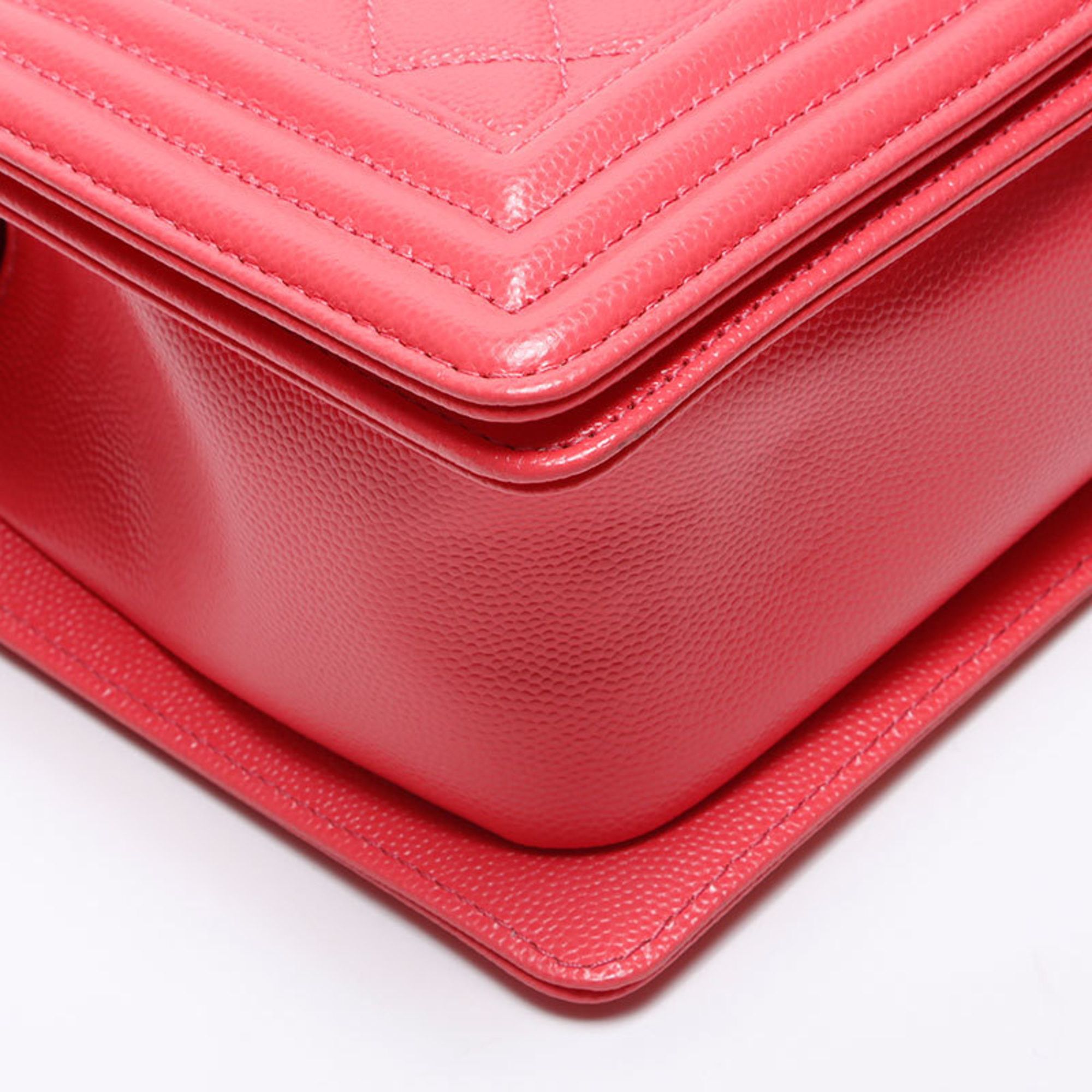 Chanel CHANEL Boy Chanel Caviar Shoulder Bag, Pink, WS14076 Size ONE SIZE - 5 Thumbnail