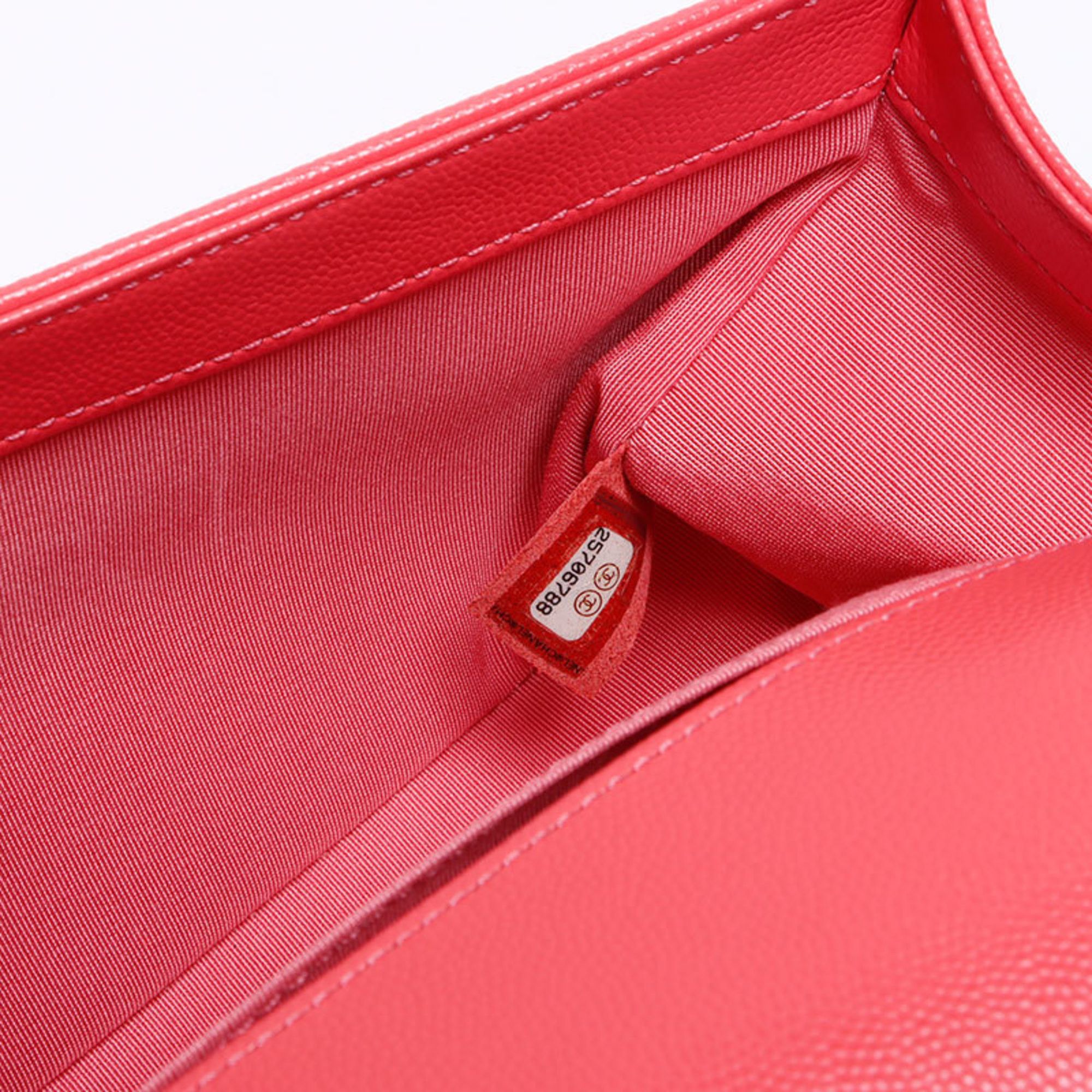 Chanel CHANEL Boy Chanel Caviar Shoulder Bag, Pink, WS14076 Size ONE SIZE - 10 Thumbnail