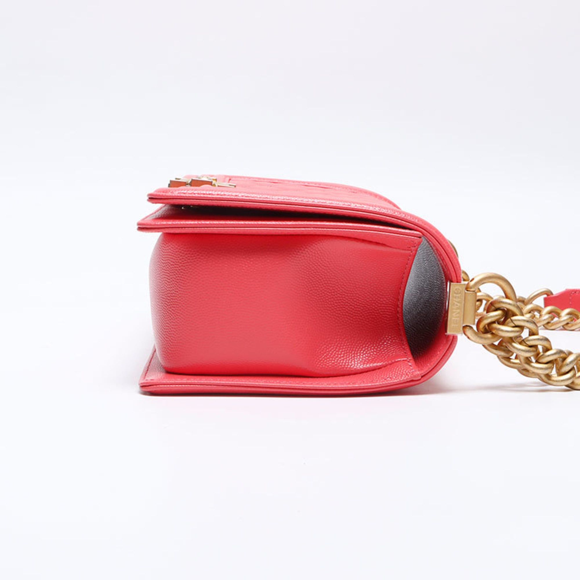 Chanel CHANEL Boy Chanel Caviar Shoulder Bag, Pink, WS14076 Size ONE SIZE - 4 Thumbnail