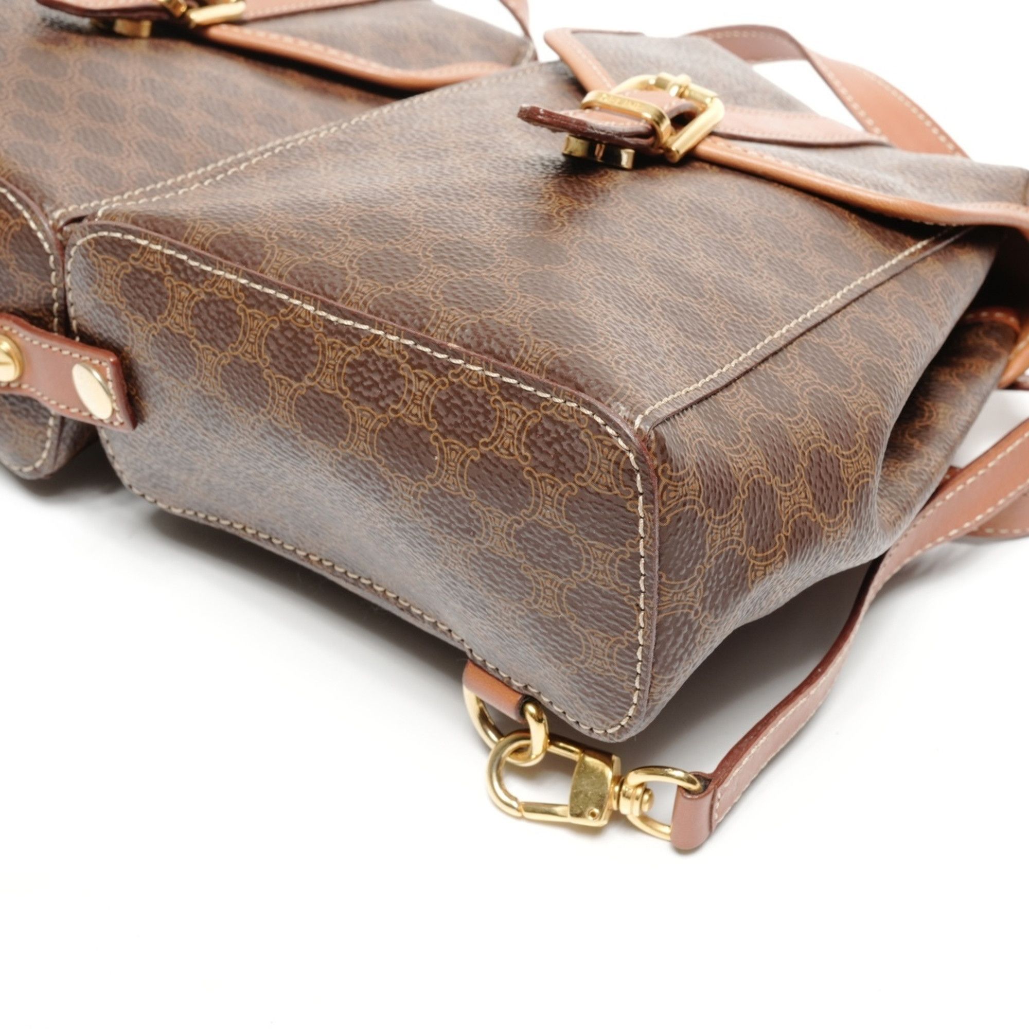 Celine Celine Macadam Twin Backpack/Daypack, Brown, WS25608 Size ONE SIZE - 6 Thumbnail
