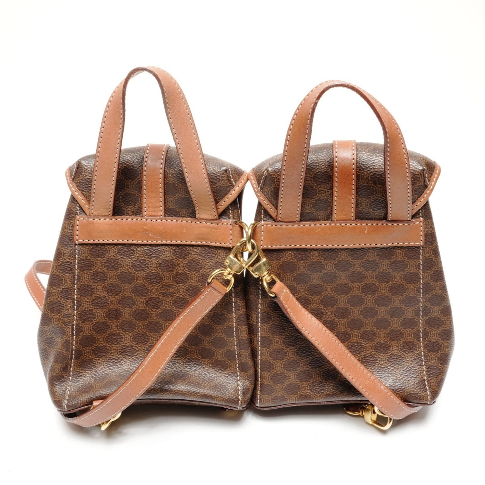 Celine Celine Macadam Twin Backpack/Daypack, Brown, WS25608 Size ONE SIZE - 2 Thumbnail