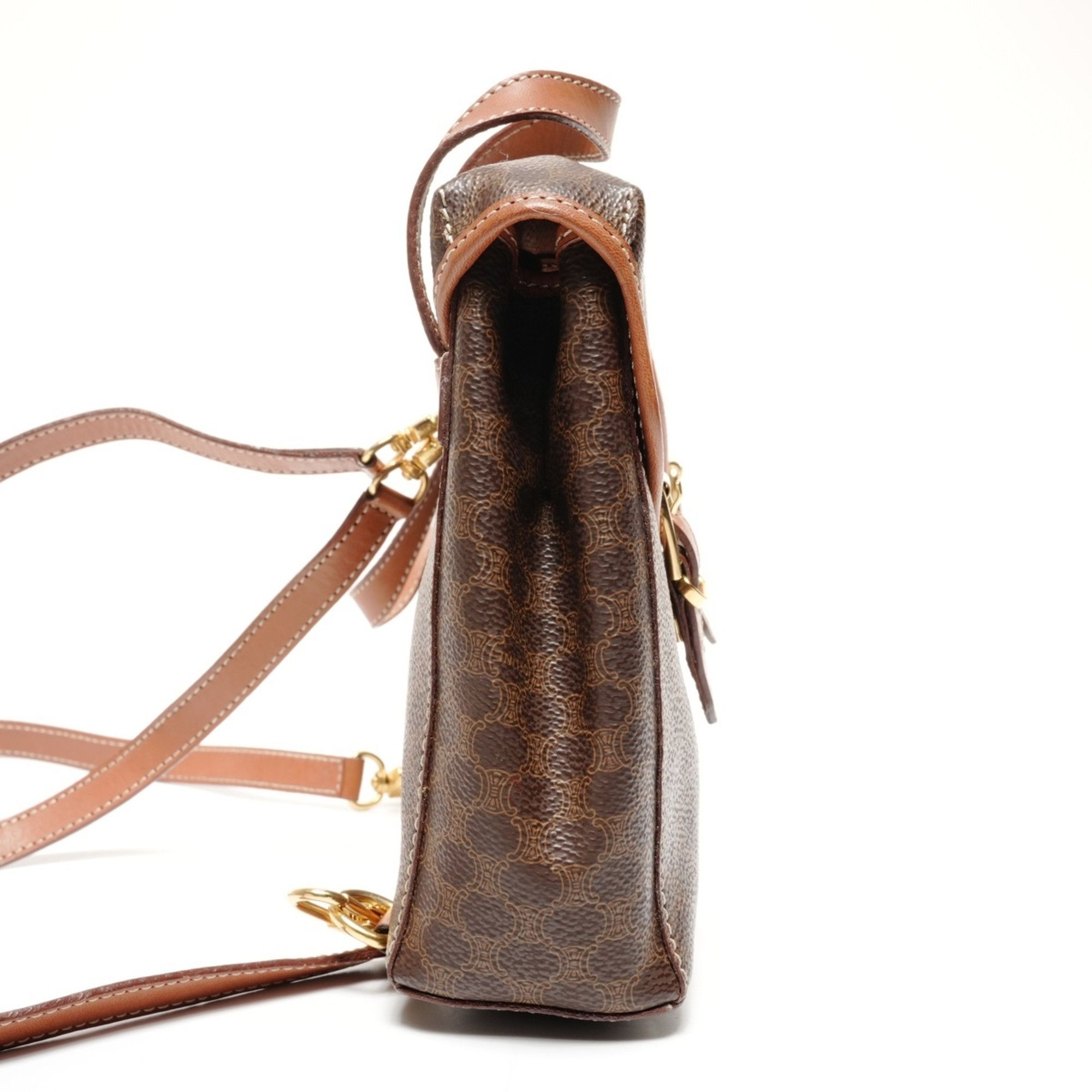 Celine Celine Macadam Twin Backpack/Daypack, Brown, WS25608 Size ONE SIZE - 3 Thumbnail