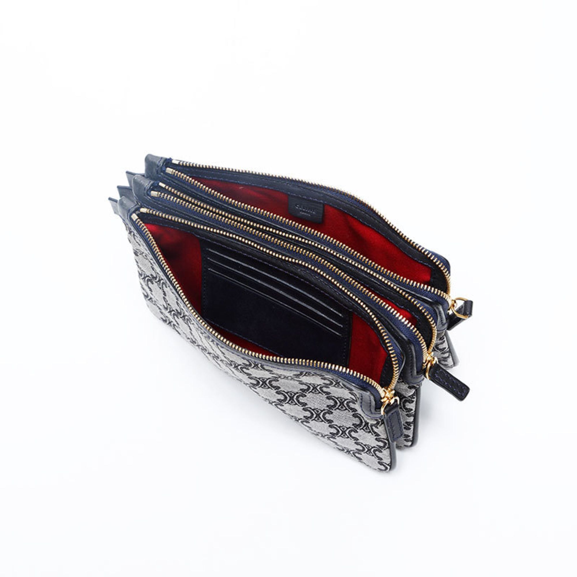 Celine Celine Macadam Canvas Pouch, Navy, WS20114 Size ONE SIZE - 11 Thumbnail