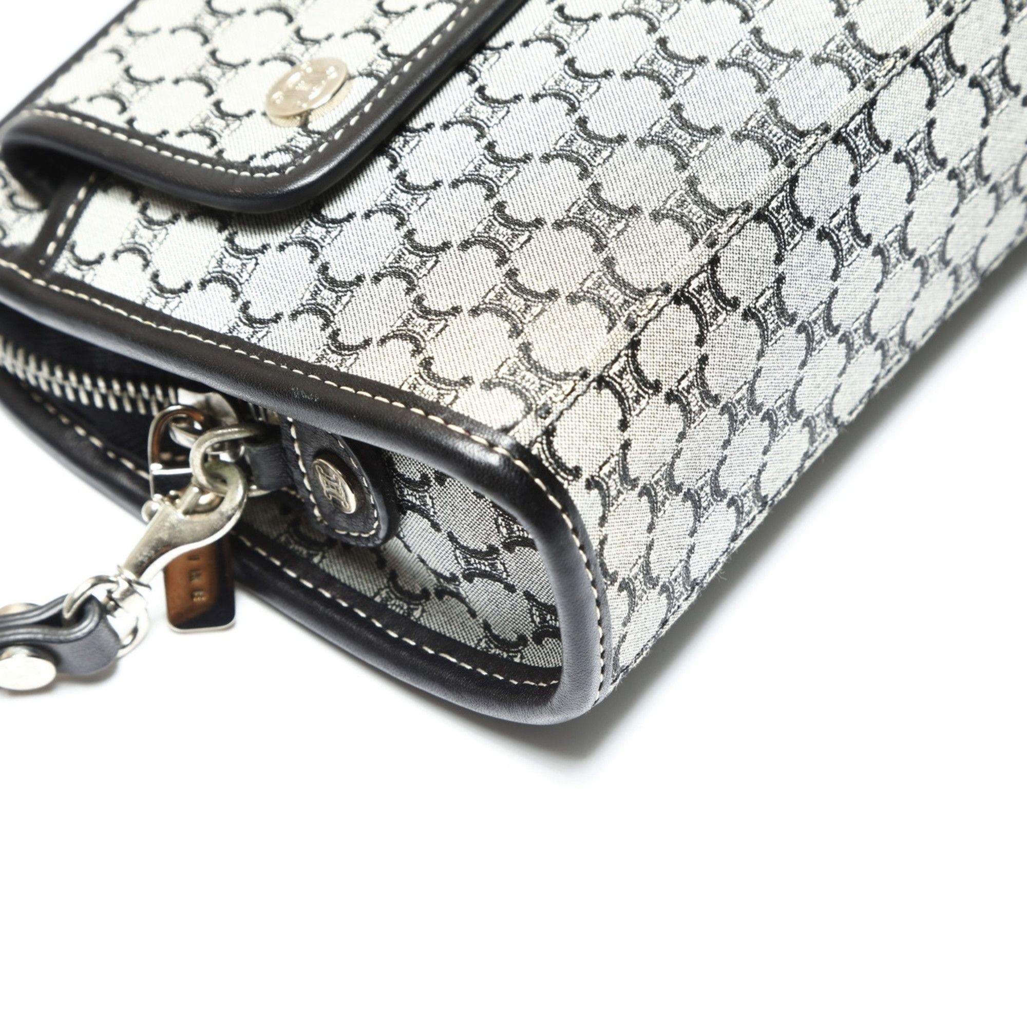 Celine Celine Macadam Canvas Handbag, Grey, WS23855 Size ONE SIZE - 6 Thumbnail