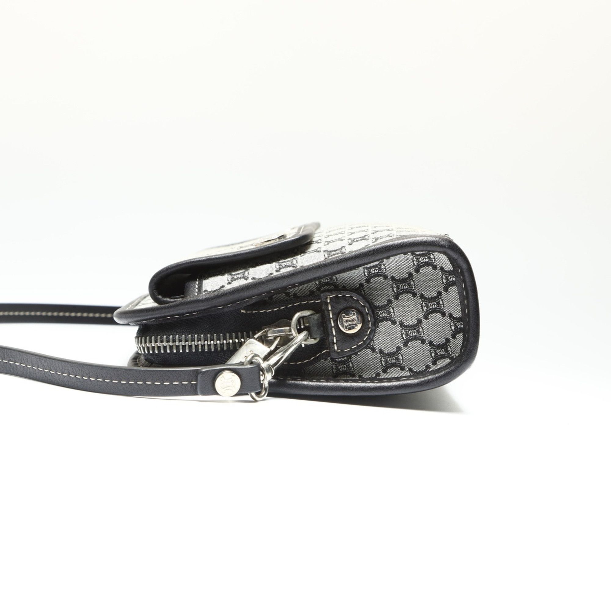 Celine Celine Macadam Canvas Handbag, Grey, WS23855 Size ONE SIZE - 4 Thumbnail