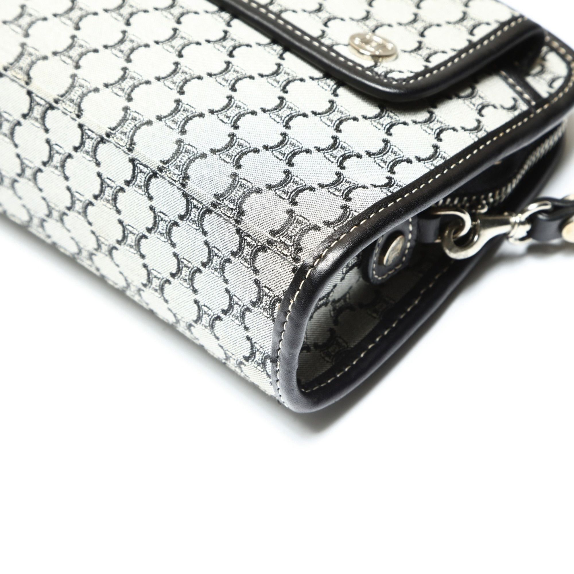 Celine Celine Macadam Canvas Handbag, Grey, WS23855 Size ONE SIZE - 7 Thumbnail