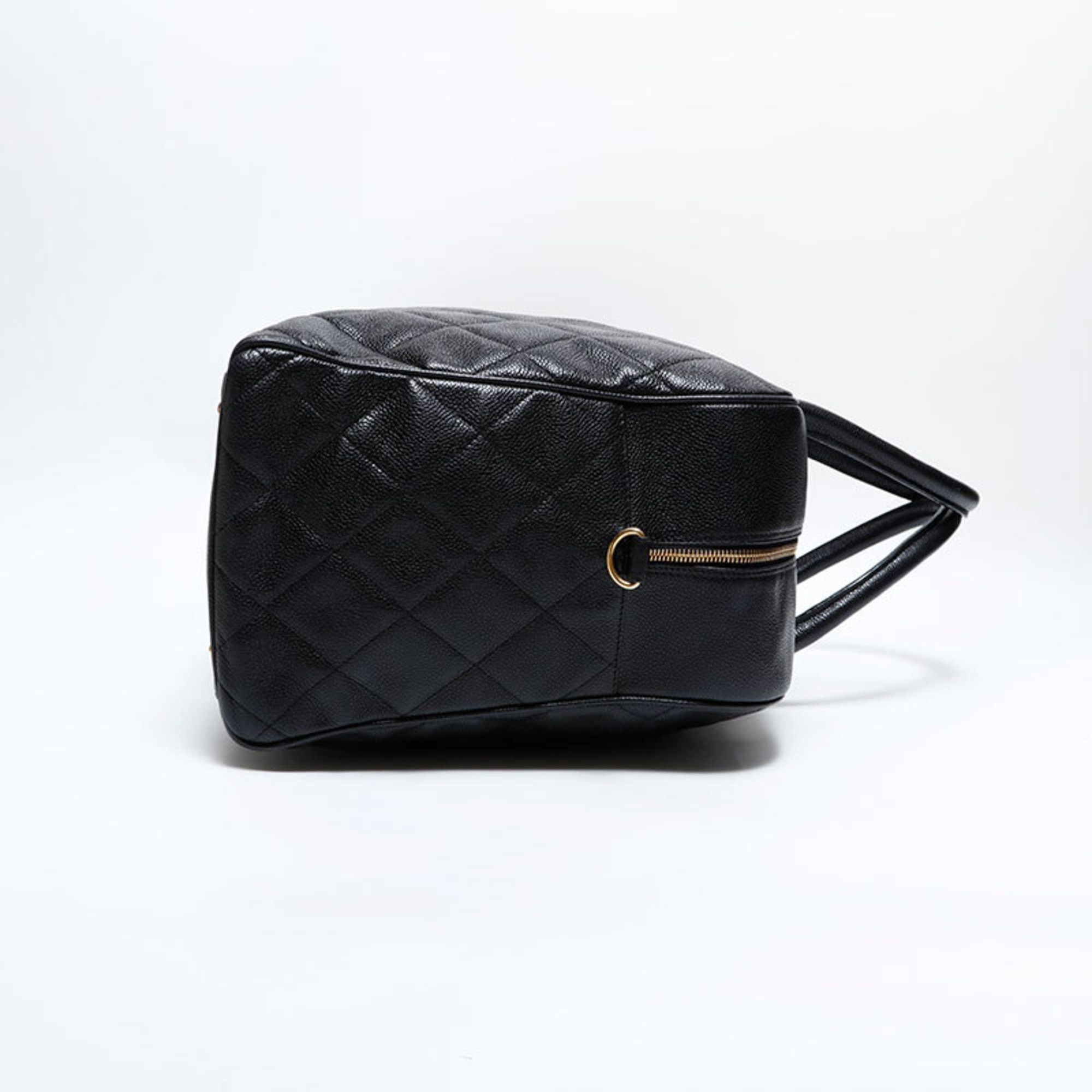 Chanel CHANEL Caviar Leather Matelasse Boston Bag, Black, WS22854 Size ONE SIZE - 4 Thumbnail