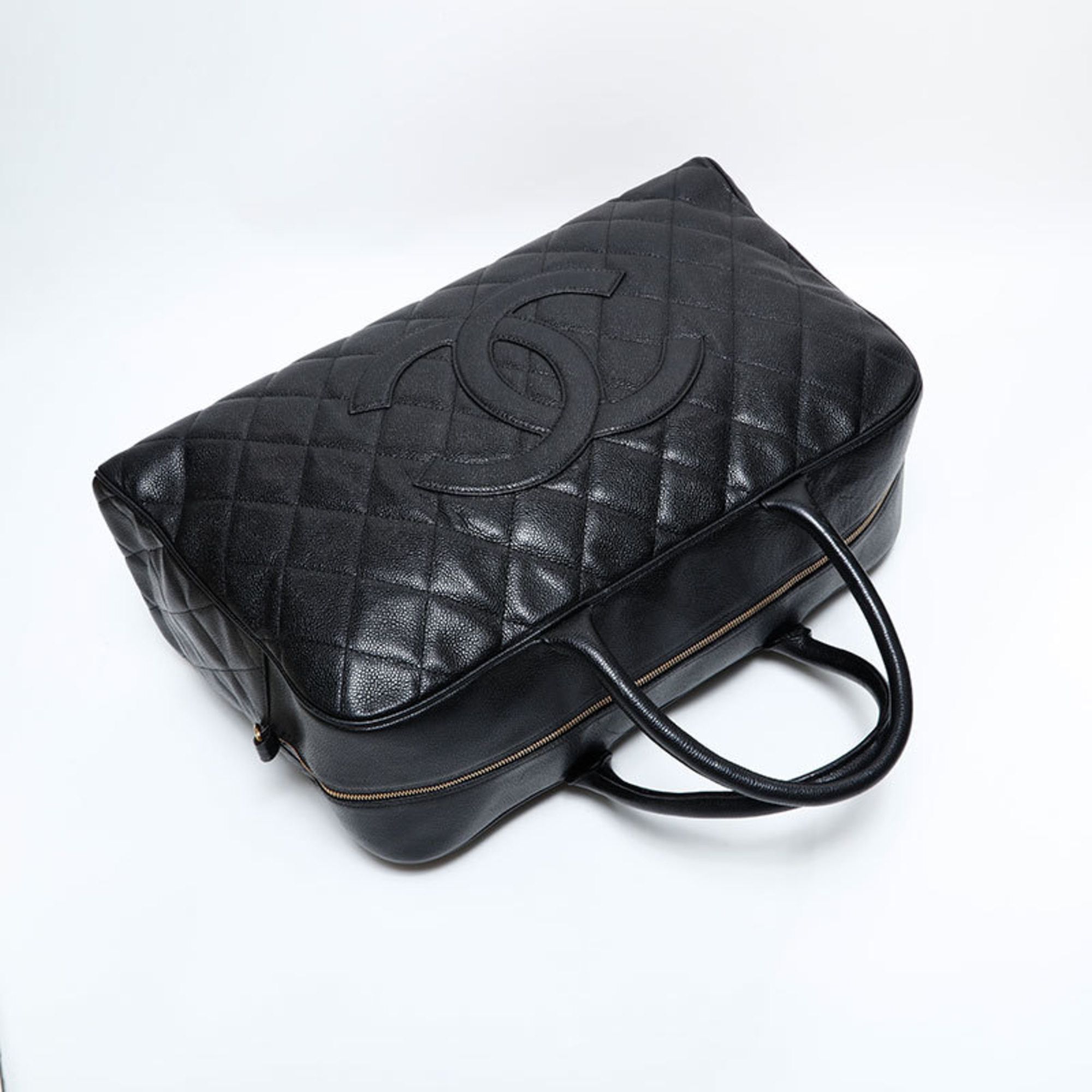 Chanel CHANEL Caviar Leather Matelasse Boston Bag, Black, WS22854 Size ONE SIZE - 9 Thumbnail