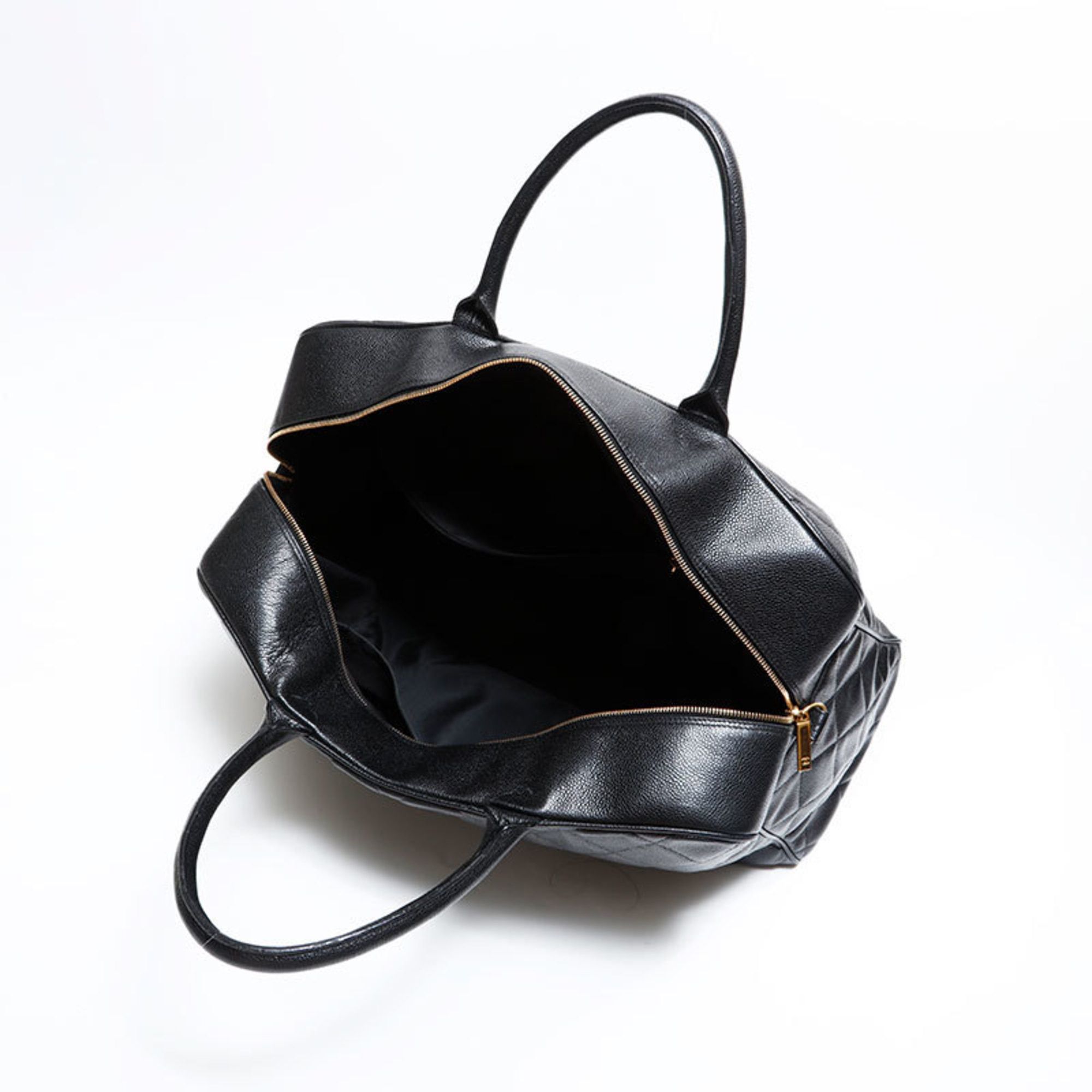 Chanel CHANEL Caviar Leather Matelasse Boston Bag, Black, WS22854 Size ONE SIZE - 12 Thumbnail
