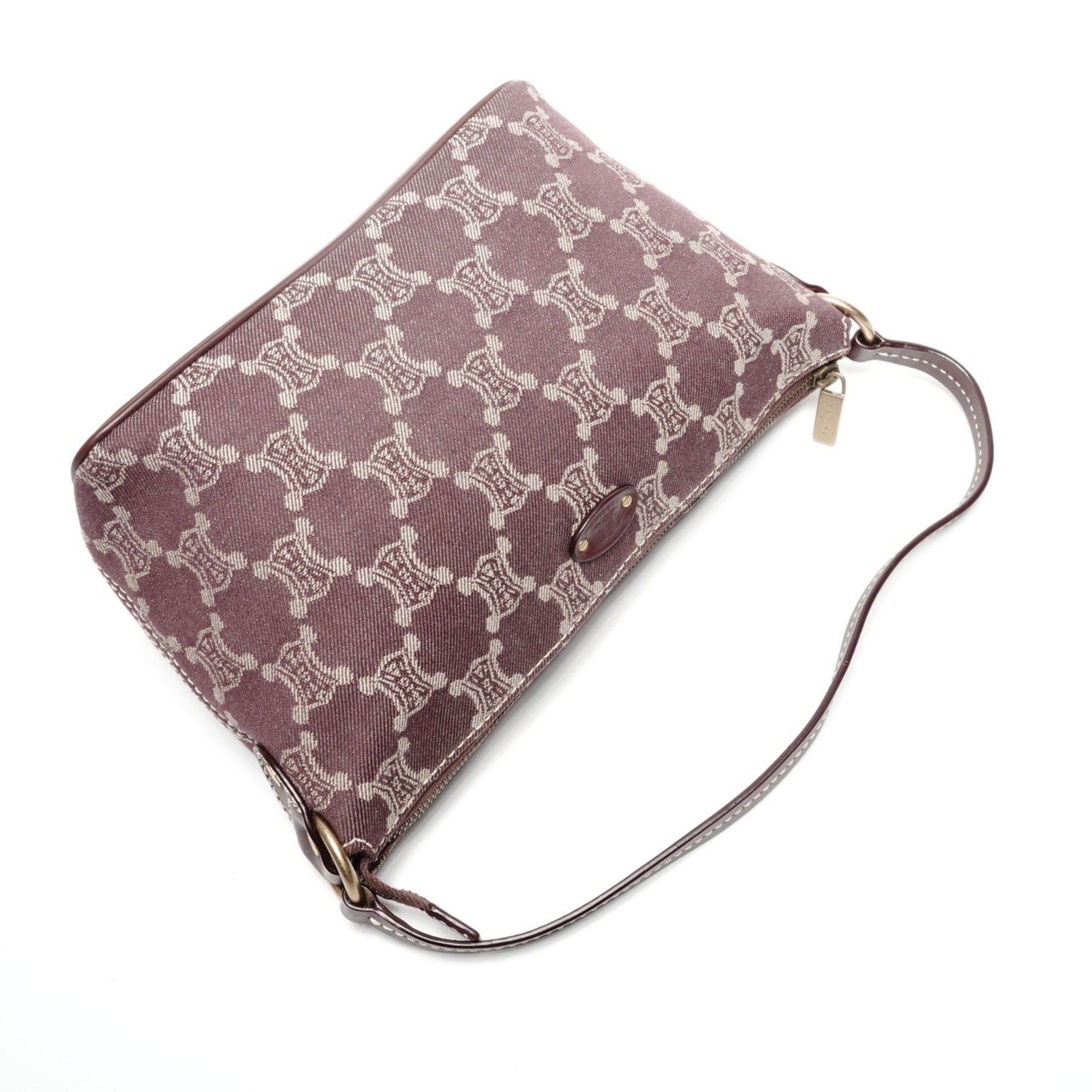 Celine Celine Macadam Canvas Hobo One-Shoulder Bag, Red, WS25278 Size ONE SIZE - 8 Thumbnail